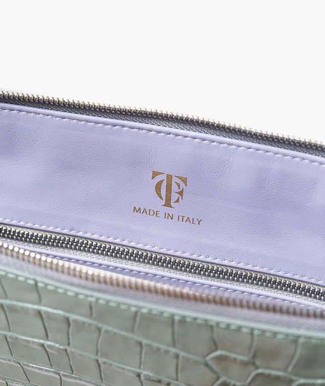 Laptoptas 15" Croco Pastell Teal