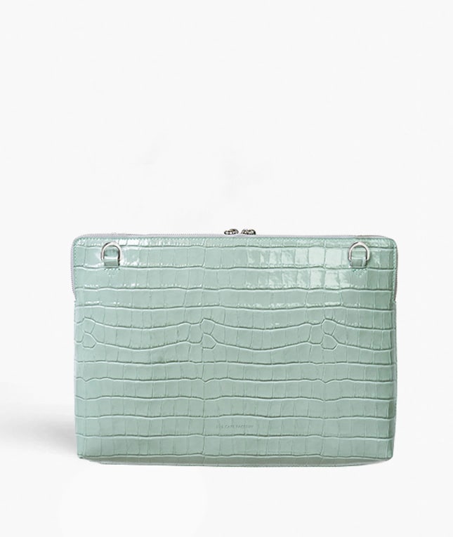 Laptoptas 15" Croco Pastell Teal