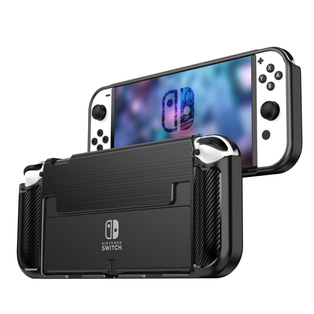 Brushed TPU Case Nintendo Switch OLED Zwart