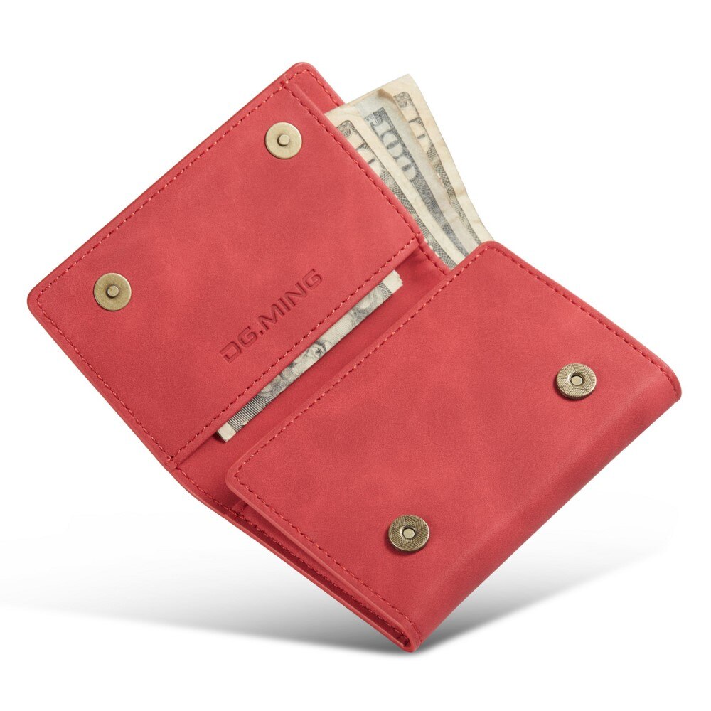 Leren hoesje Bookcover Rood