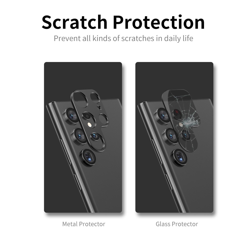 Camera Protection Aluminium Samsung Galaxy S22 Ultra Zwart