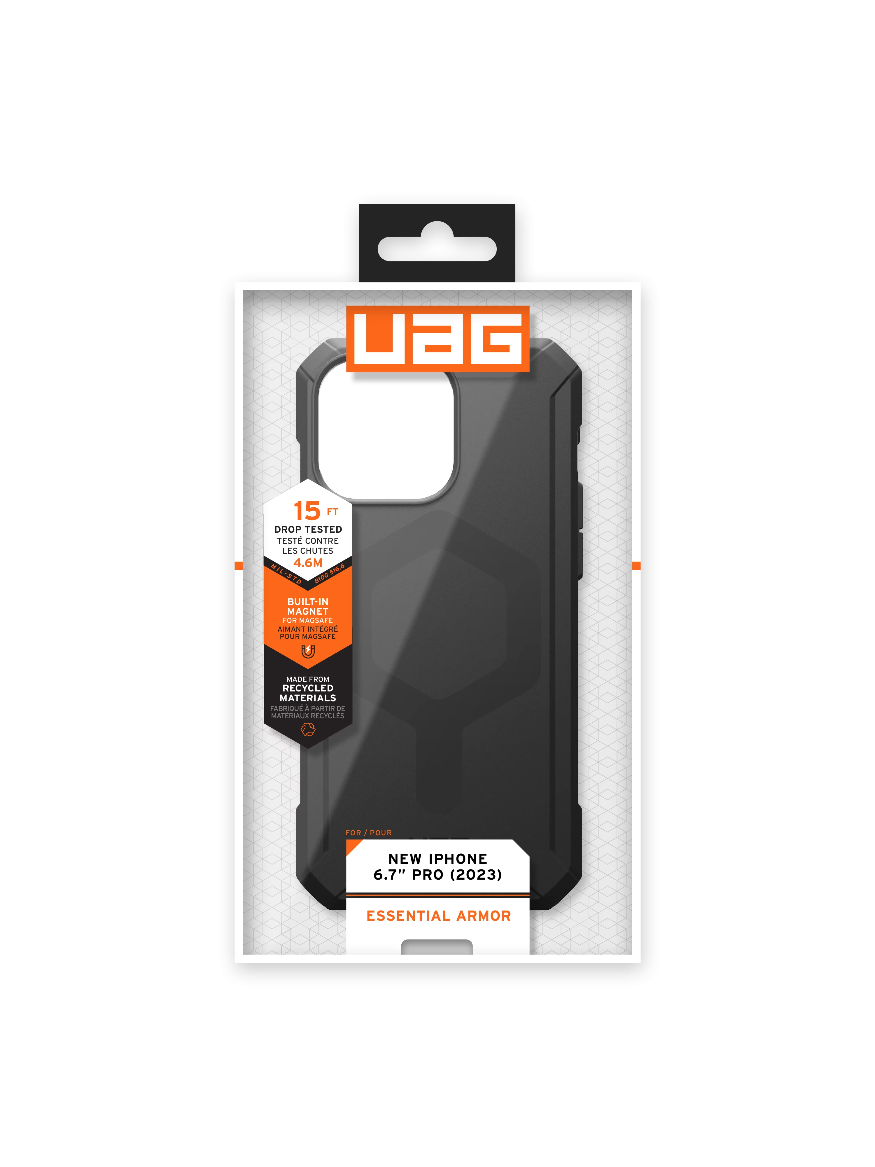 Essential Armor MagSafe Case iPhone 15 Pro Max Zwart
