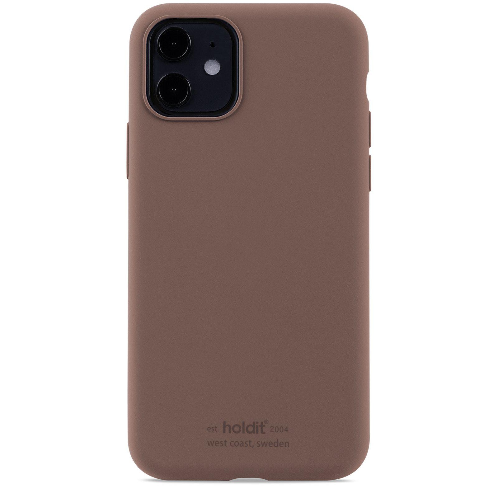 Siliconen hoesje iPhone 11 Dark Brown