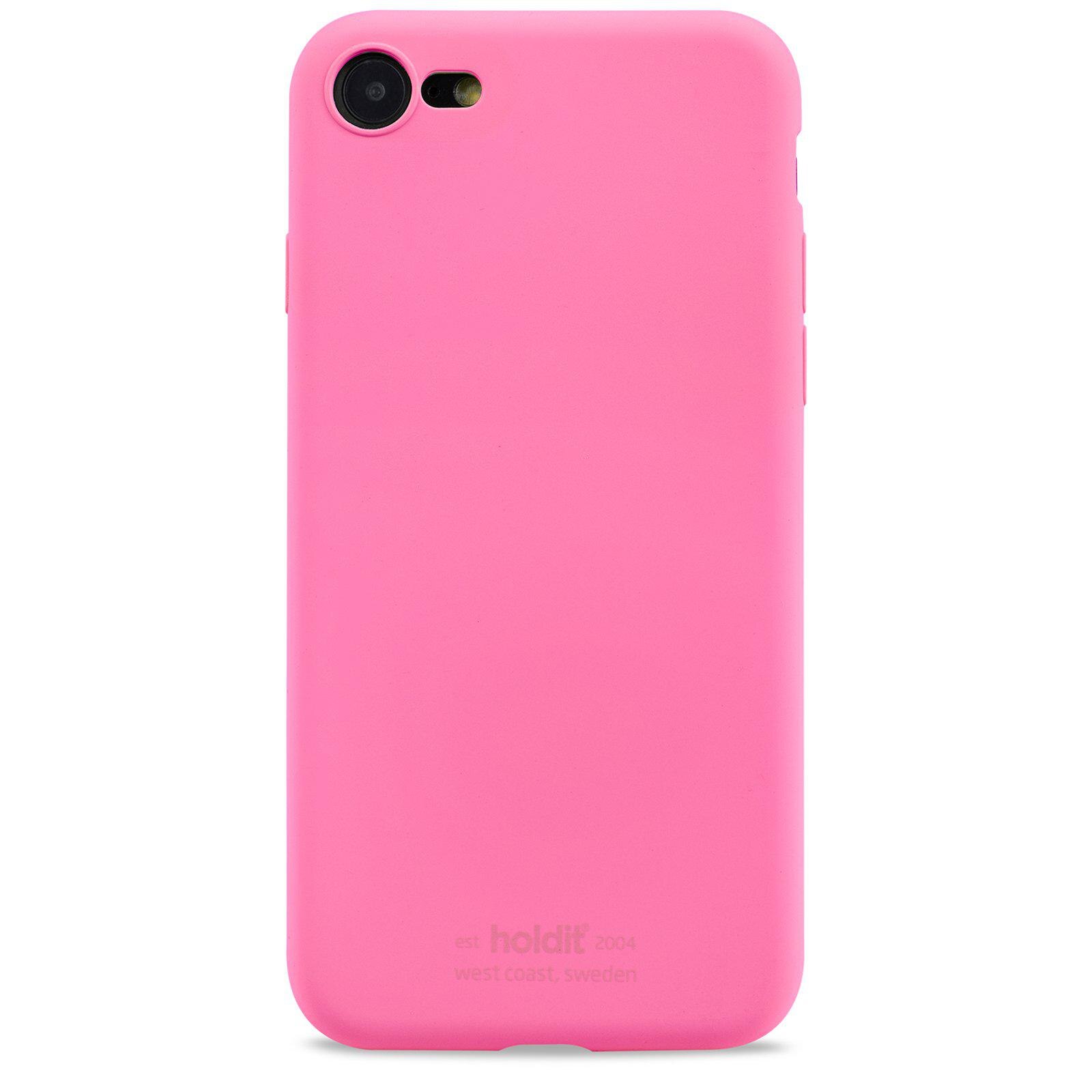 Siliconen hoesje iPhone SE (2020) Bright Pink