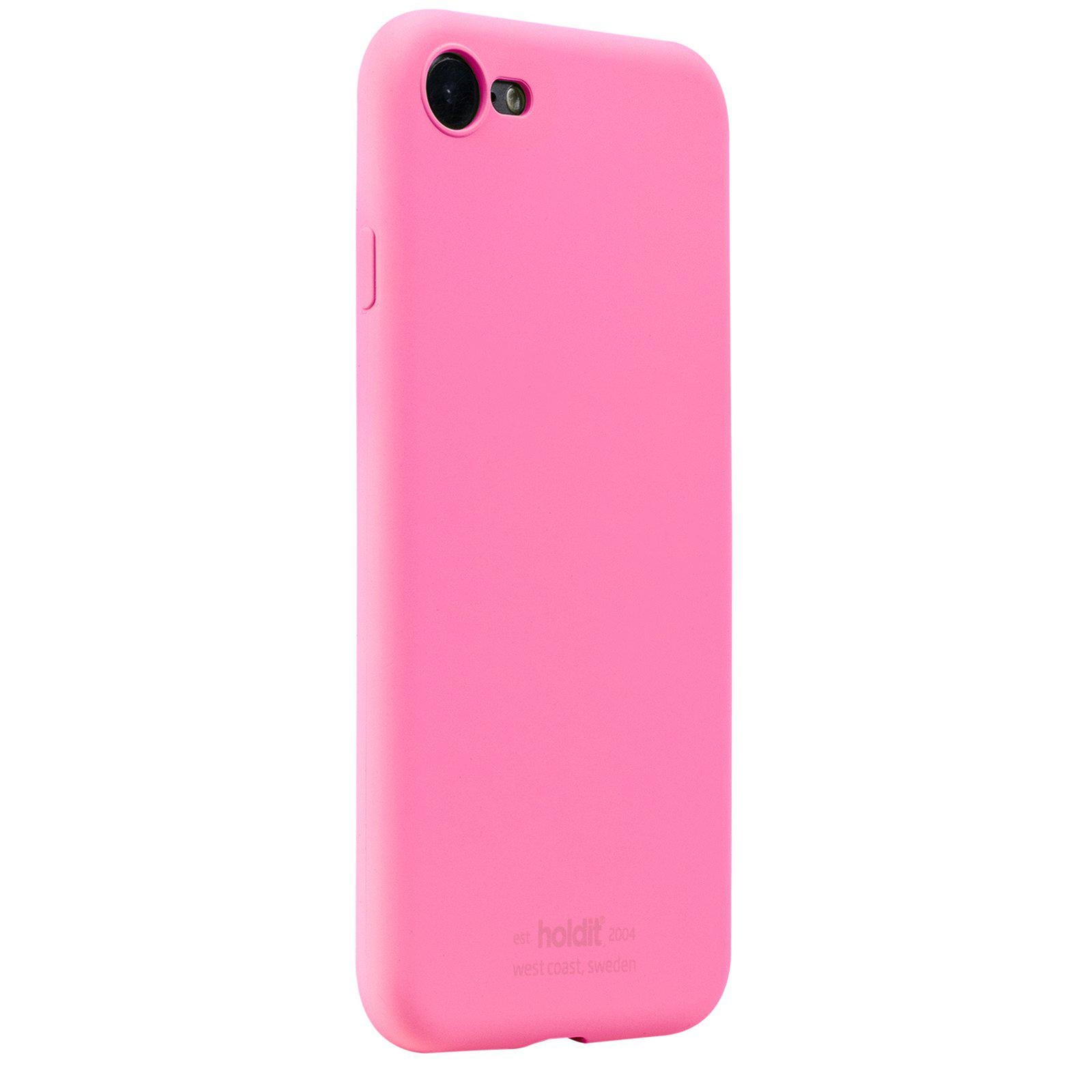Siliconen hoesje iPhone SE (2020) Bright Pink