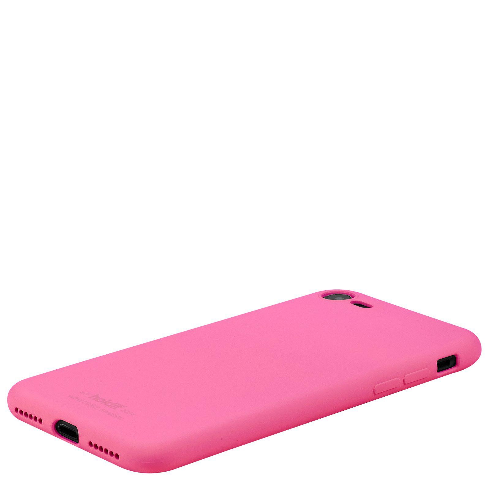 Siliconen hoesje iPhone SE (2020) Bright Pink