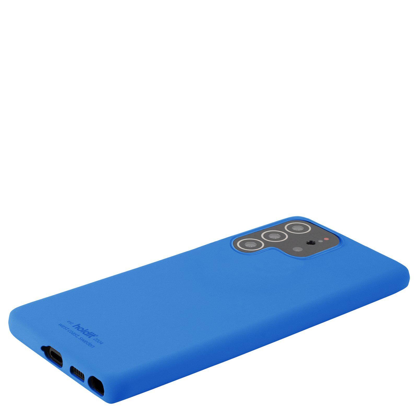 Siliconen hoesje Samsung Galaxy S22 Ultra Blauw