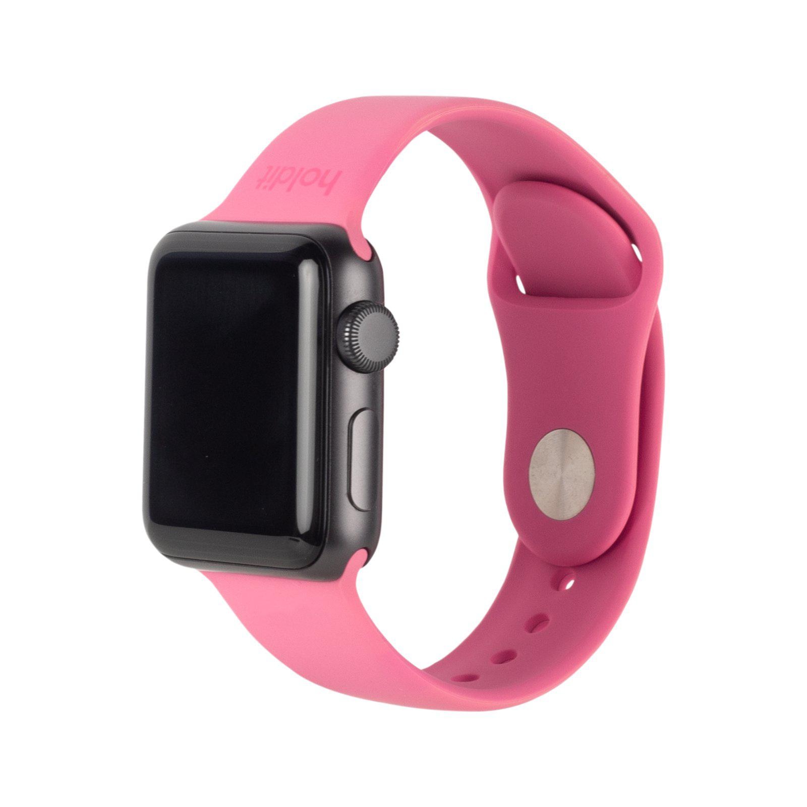 Apple Watch 44mm Siliconen bandje Bright Pink