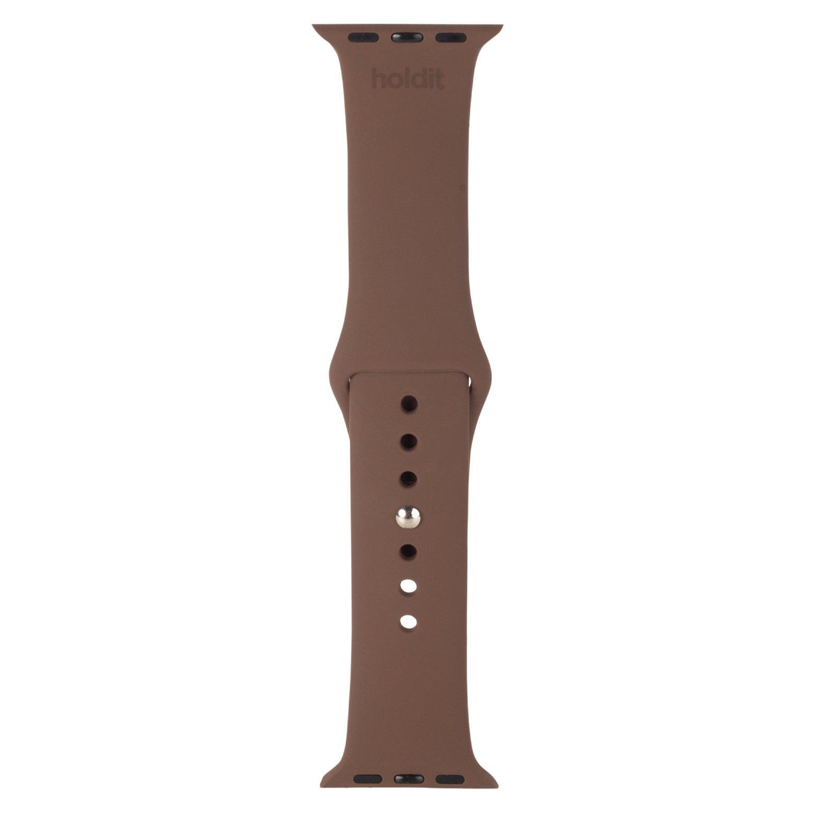 Apple Watch 41mm Series 7 Siliconen bandje Dark Brown