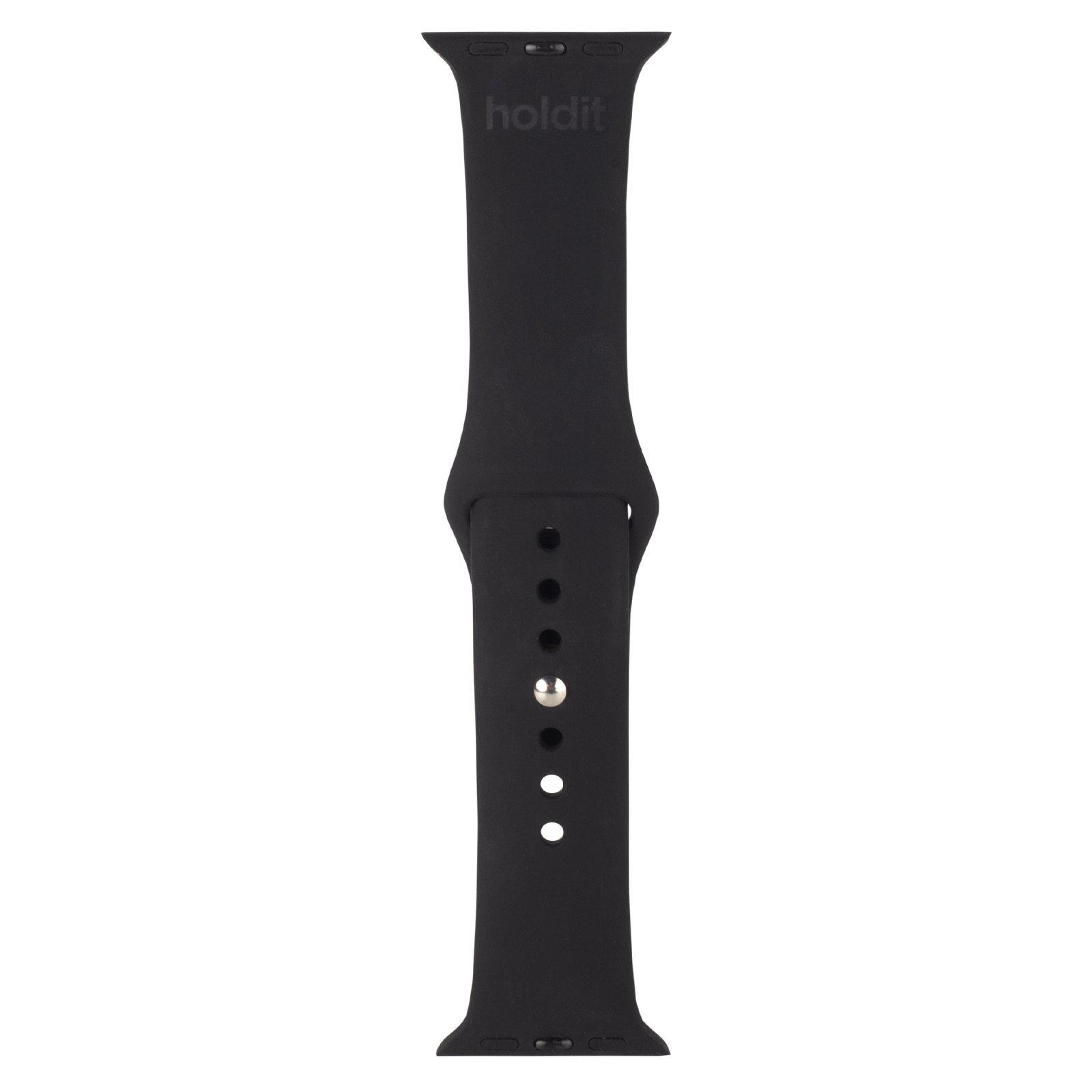 Apple Watch SE 44mm Siliconen bandje Black
