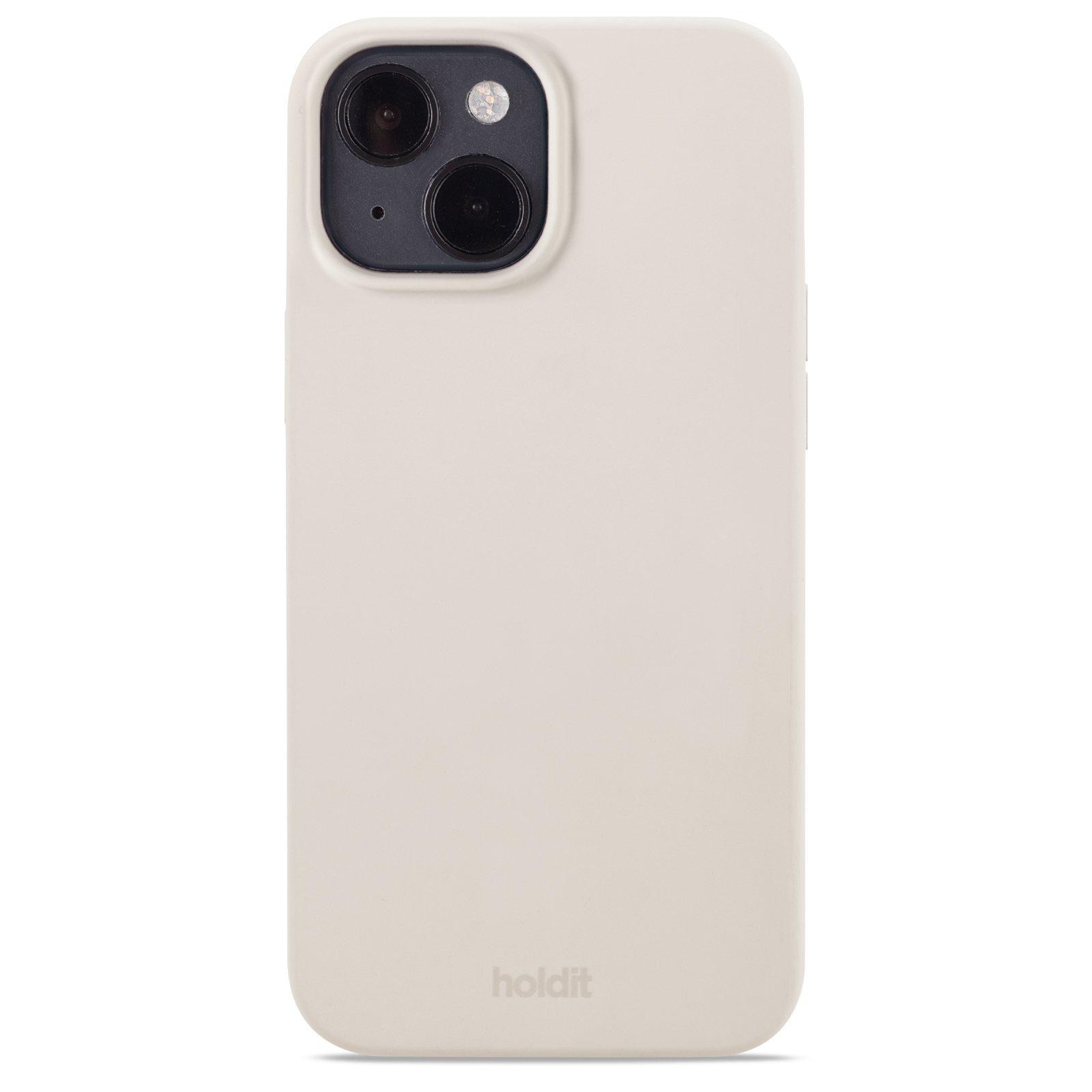 Siliconen hoesje iPhone 15 Light Beige