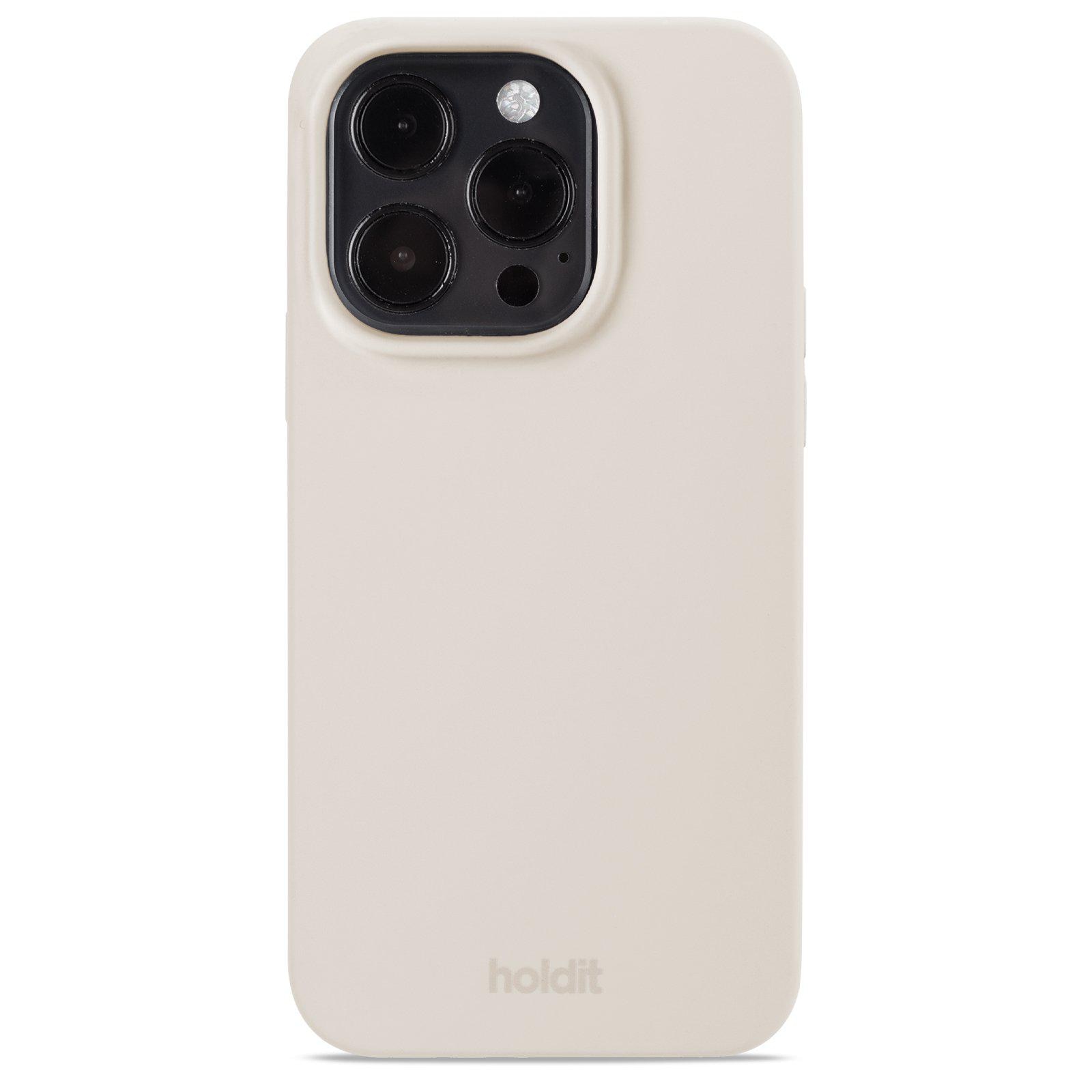 Siliconen hoesje iPhone 15 Pro Light Beige