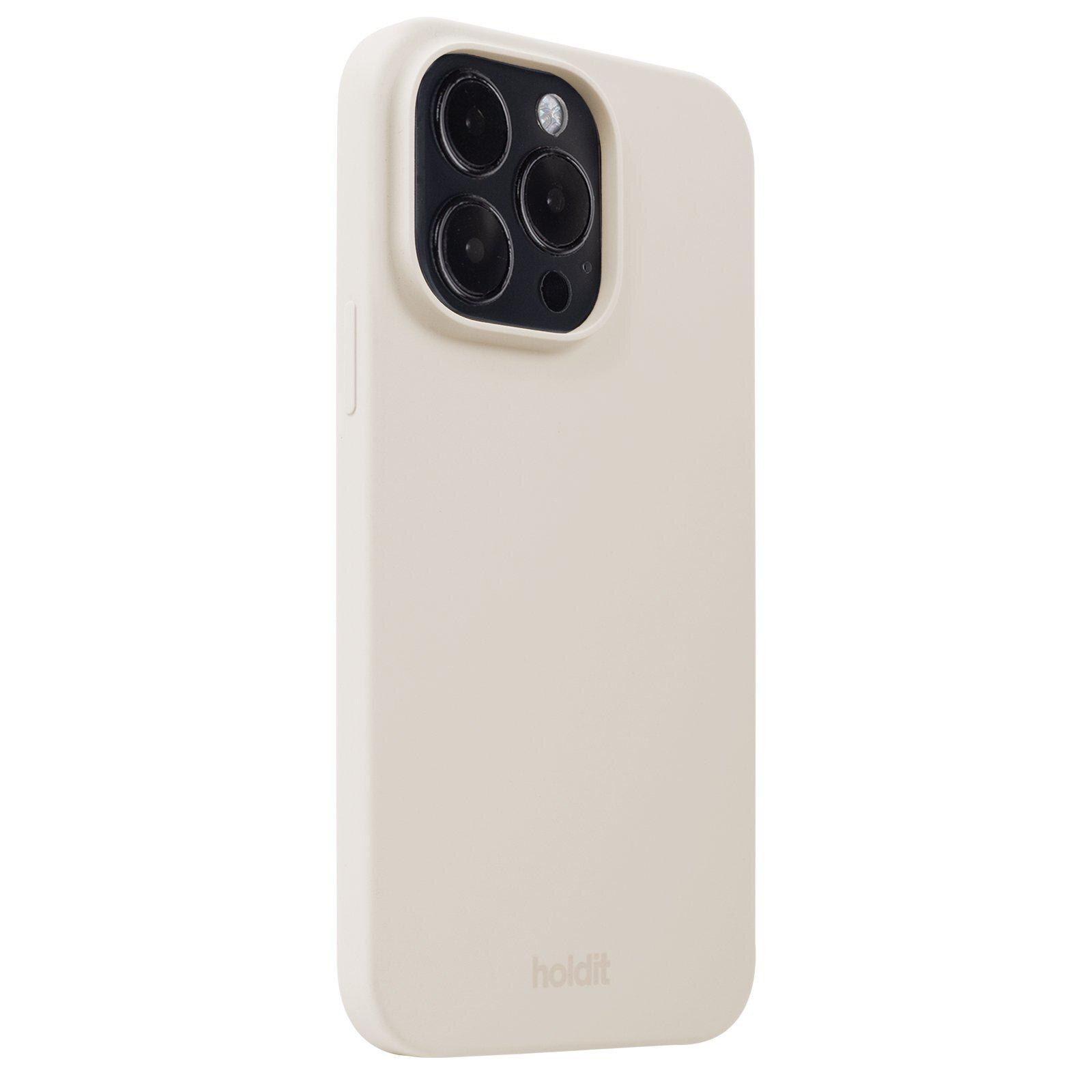 Siliconen hoesje iPhone 15 Pro Light Beige