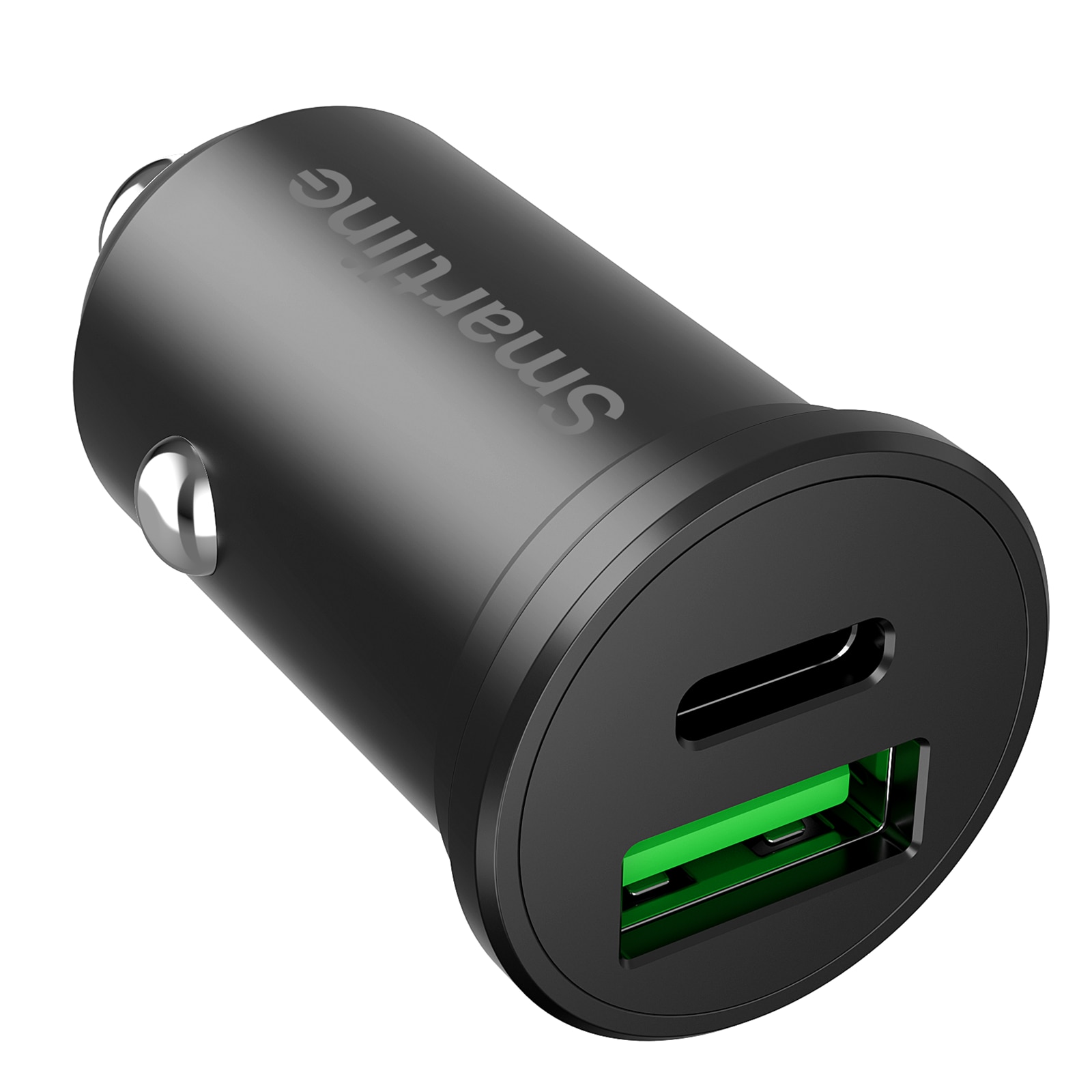 PD Dual Autolader USB-C + USB-A 45W 12V-24V zwart