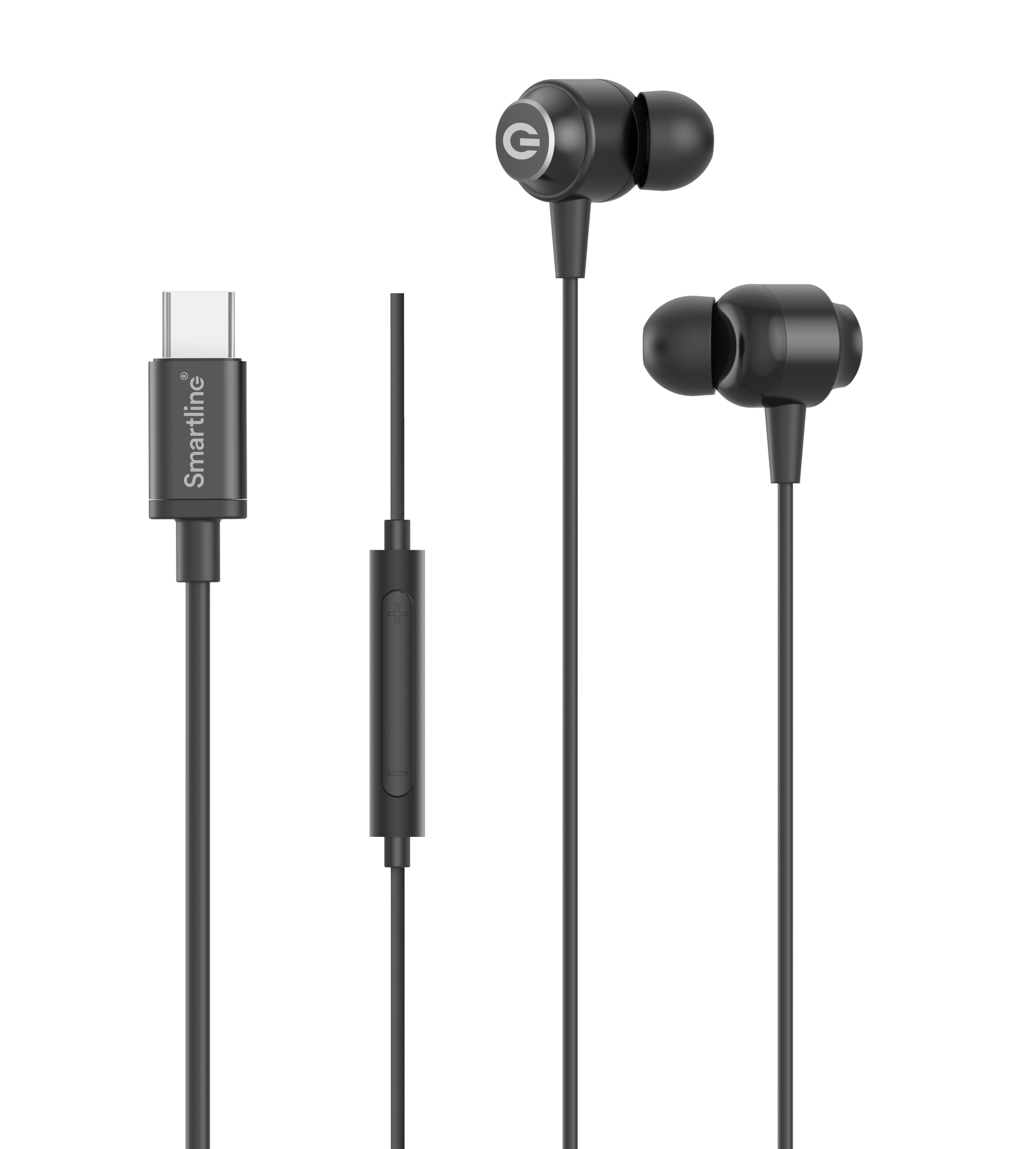 Bekabelde oordopjes USB-C zwart