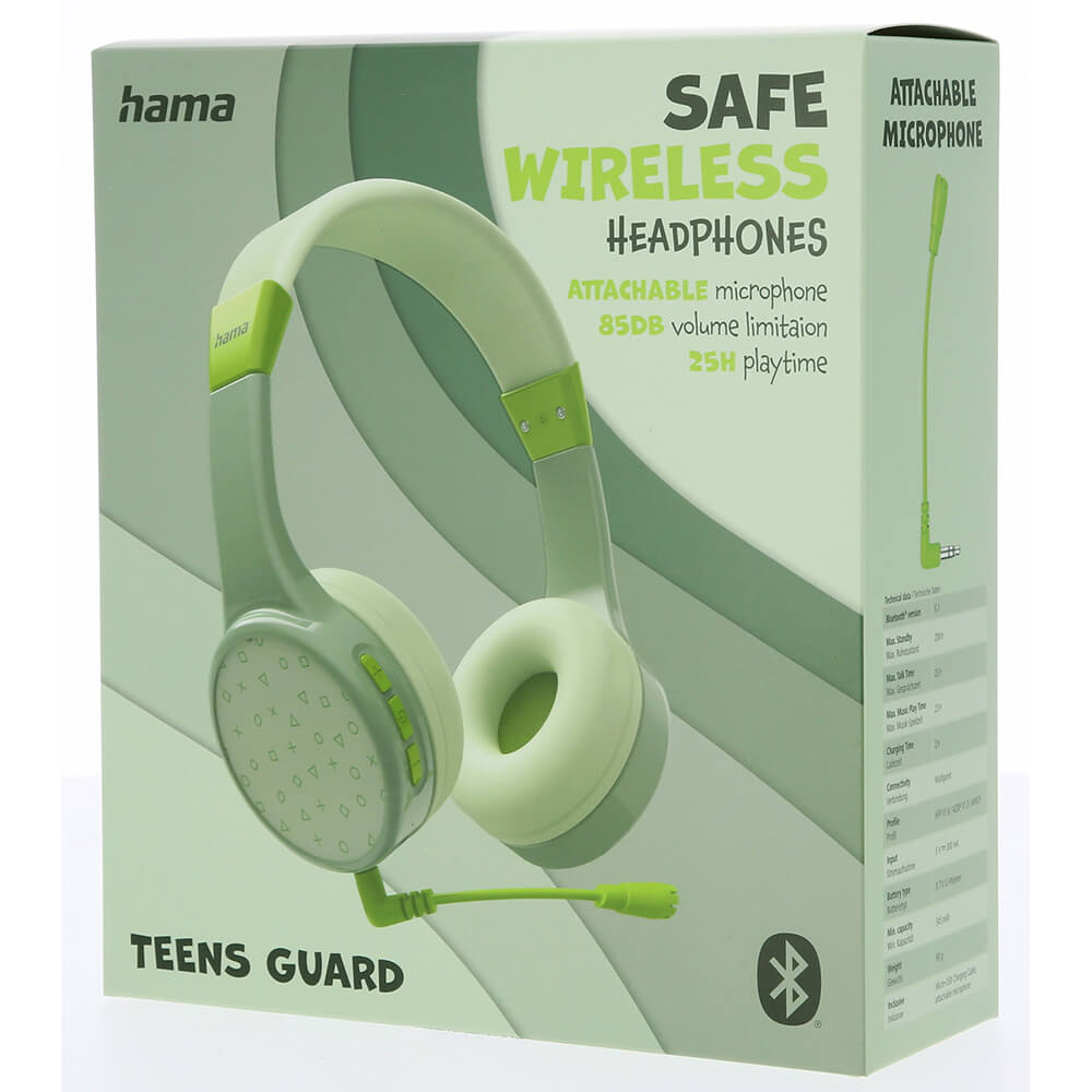 Teens Guard On-Ear Wireless Kinderhoofdtelefoon groen