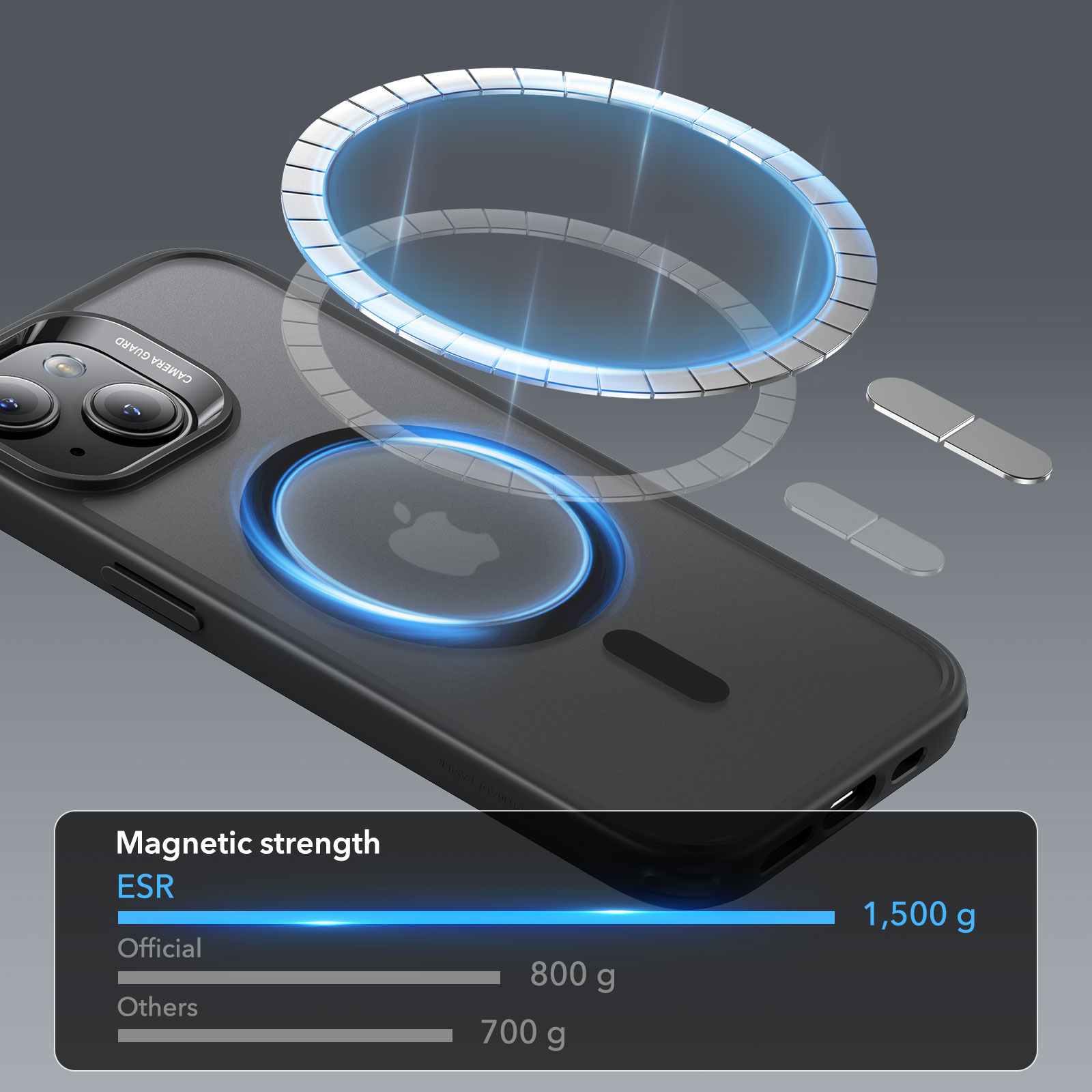 Classic Hybrid HaloLock MagSafe iPhone 15 Plus Zwart
