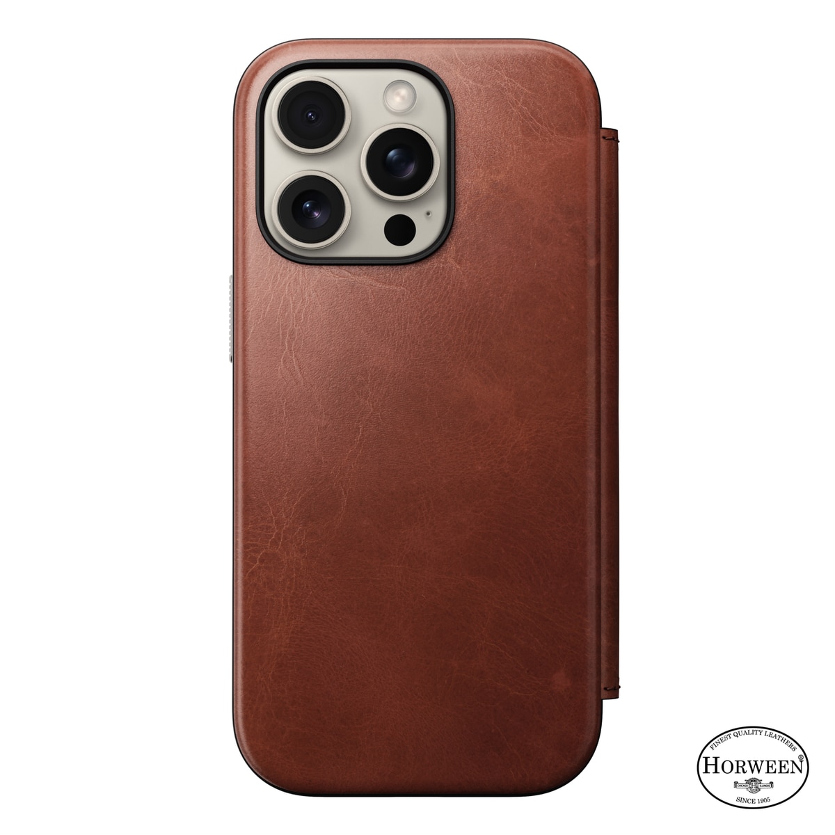 Modern Horween Leather Folio MagSafe iPhone 16 Pro Olde Dublin