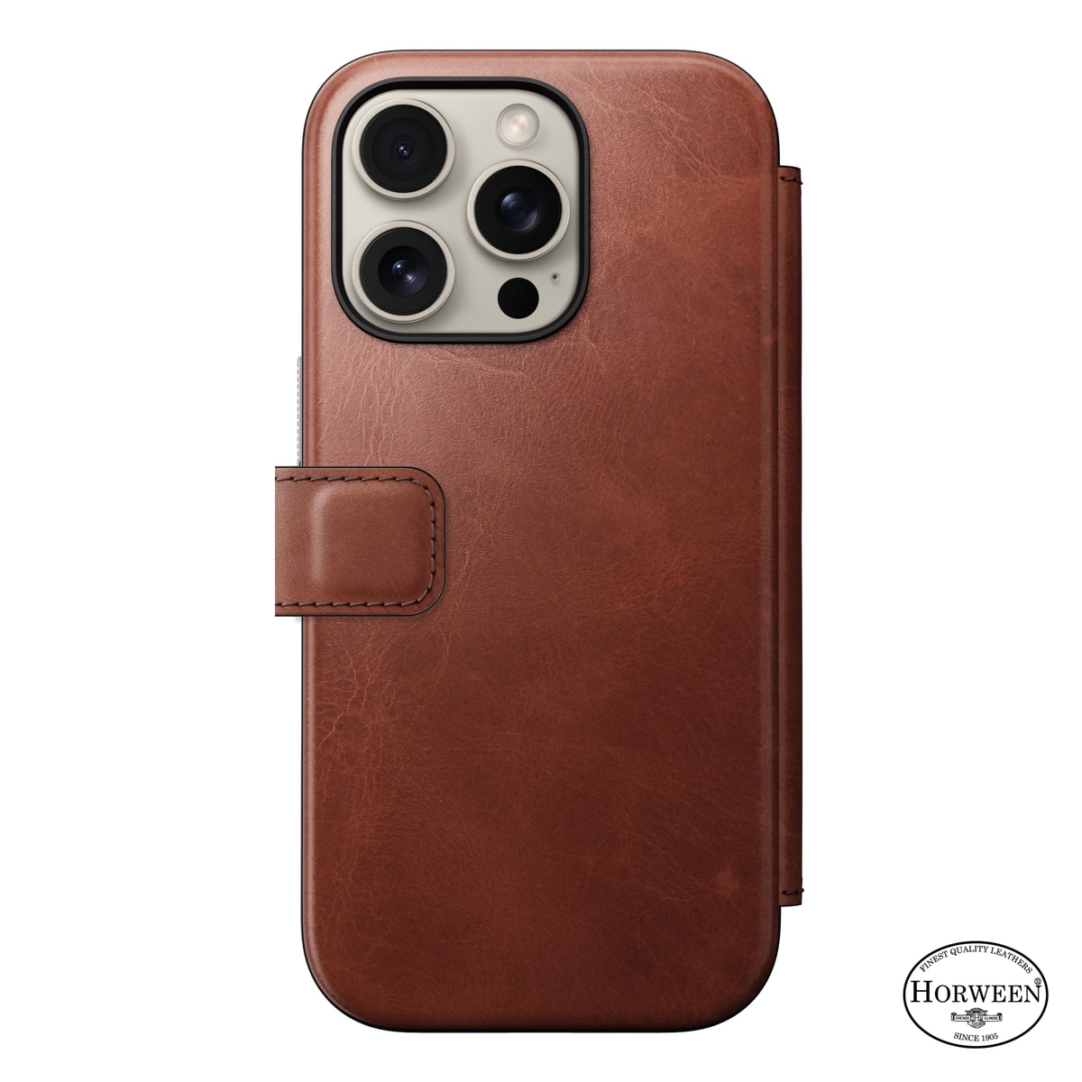 Modern Horween Leather Folio MagSafe iPhone 16 Pro Olde Dublin