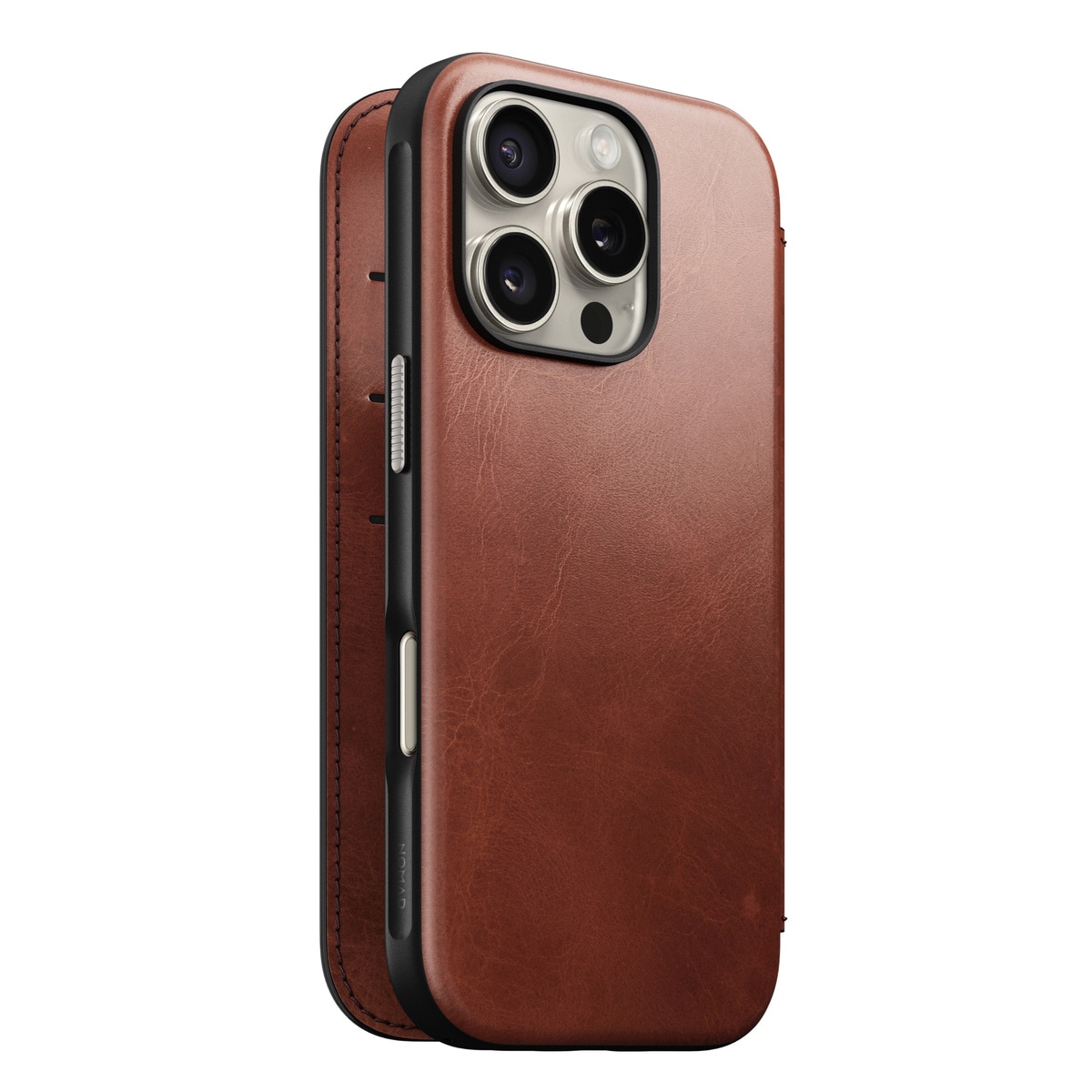 Modern Horween Leather Folio MagSafe iPhone 16 Pro Olde Dublin