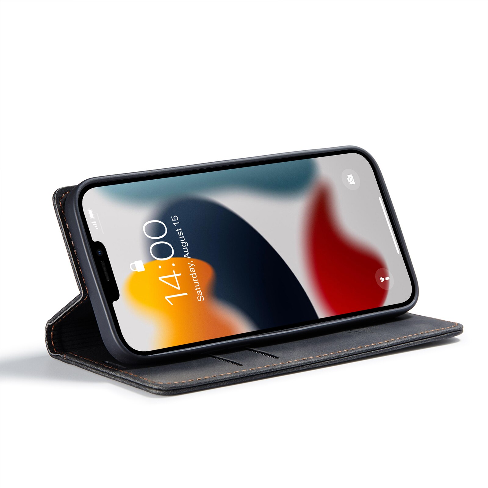 Slim Bookcover Hoesje iPhone 13 Pro Zwart