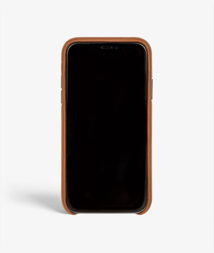 S.C iPhone X/XS Wrapped Egdes Nappa Cognac