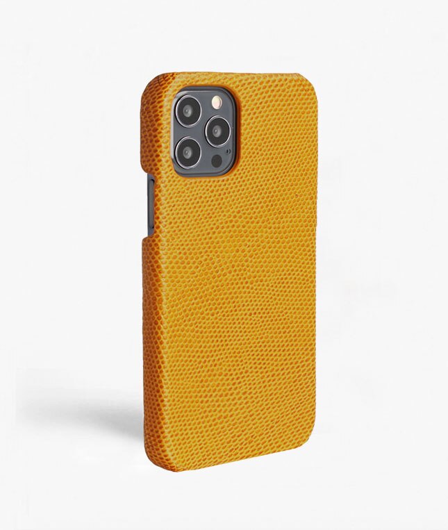 Hoesje iPhone 12/iPhone 12 Pro Lizard Geel