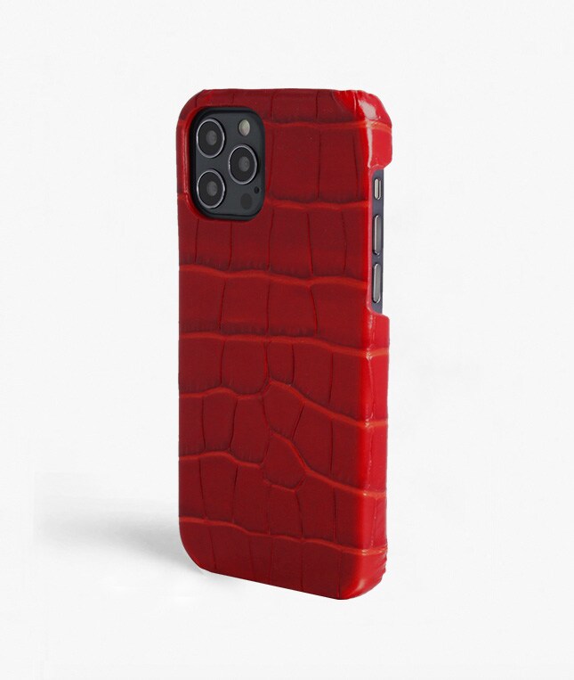 Hoesje iPhone 12/iPhone 12 Pro Croco Rood