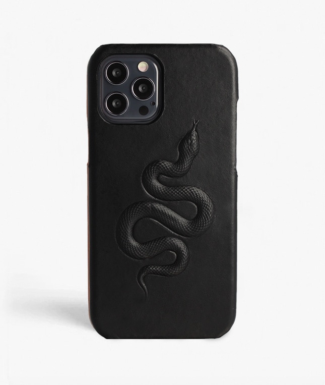 Hoesje iPhone 12/iPhone 12 Pro Snake Zwart