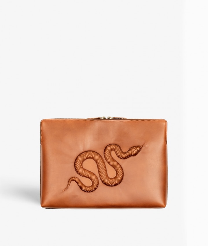 Laptoptas 15" Snake Vegetable Bruin