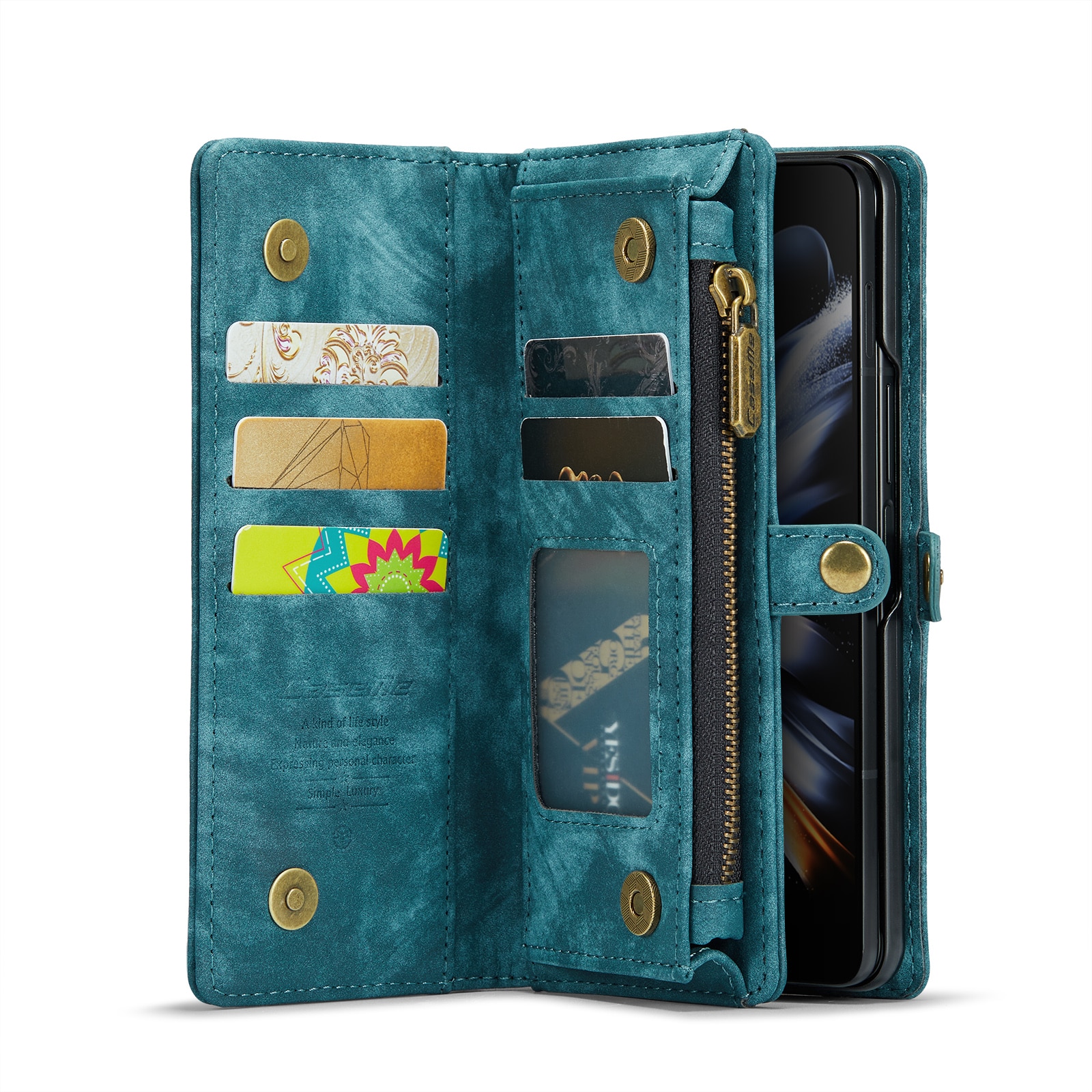 Multi-slot hoesje Samsung Galaxy Z Fold 4 Blauw