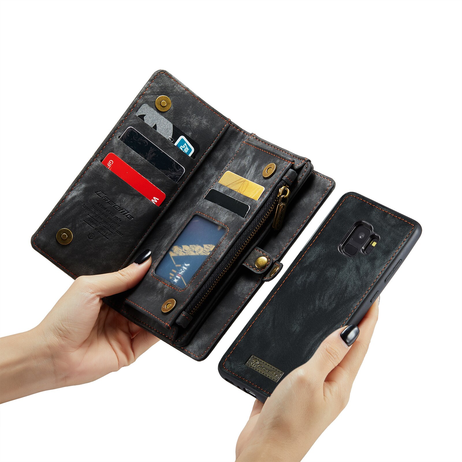 Multi-slot Hoesje Samsung Galaxy S9 Grijs