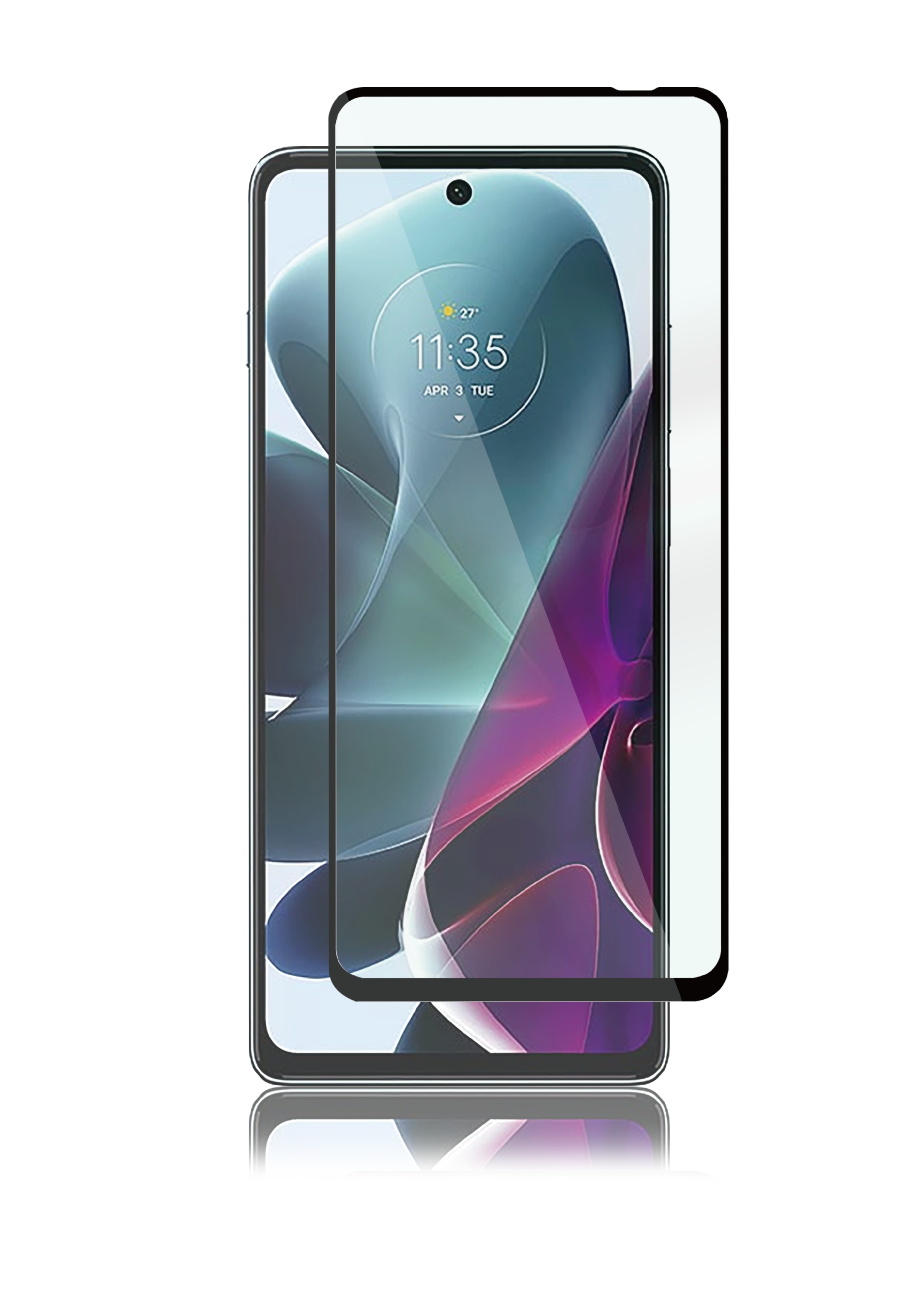 Full-Fit Glass Motorola Moto G200 Zwart