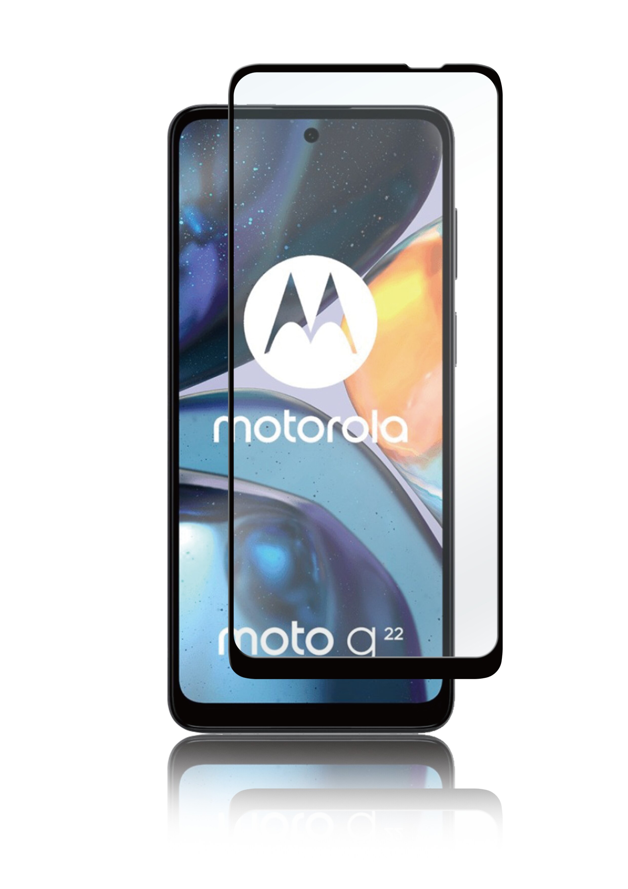 Full-Fit Glass Motorola Moto G22/E32 Zwart