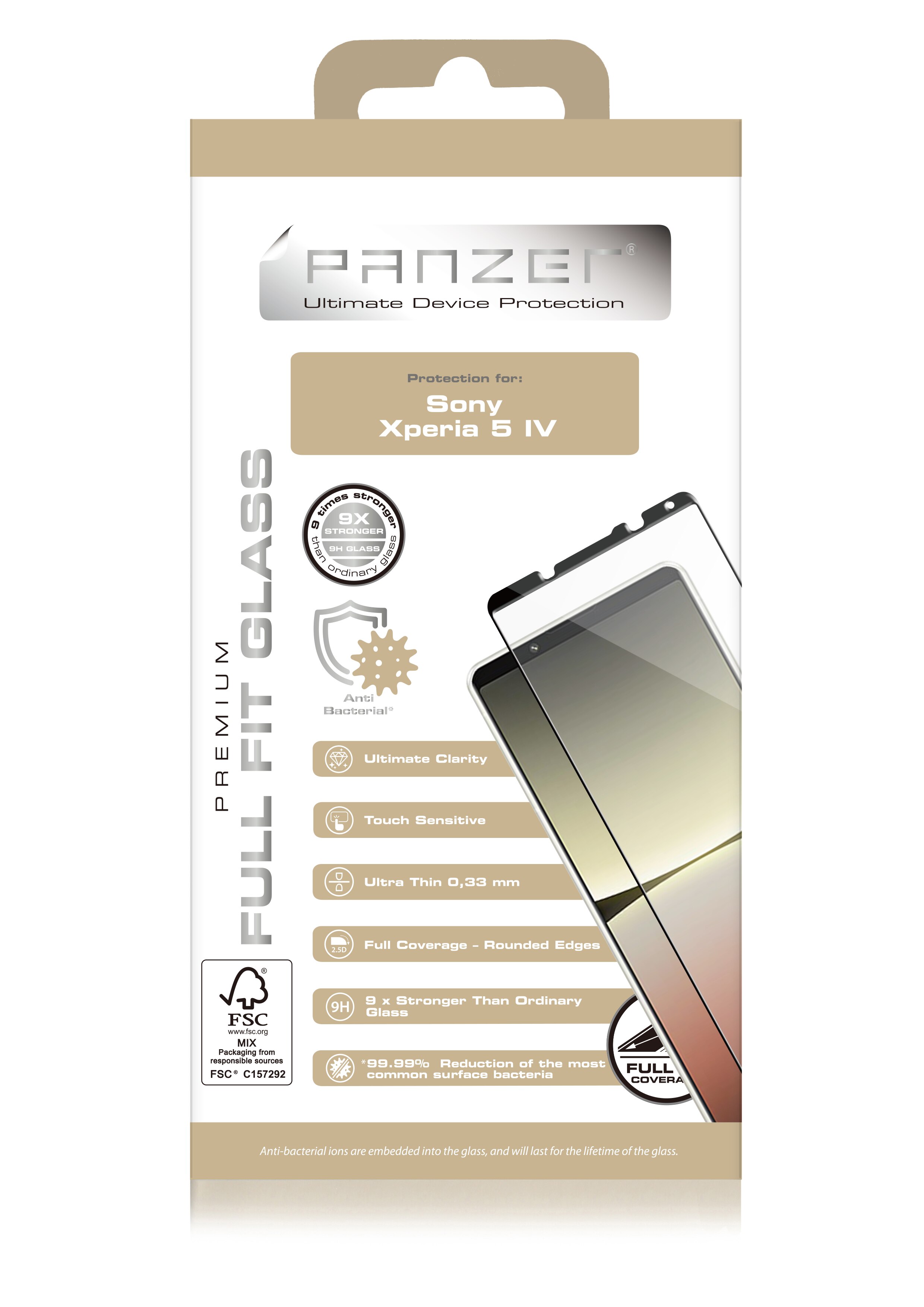 Full-Fit Glass Sony Xperia 5 IV Zwart