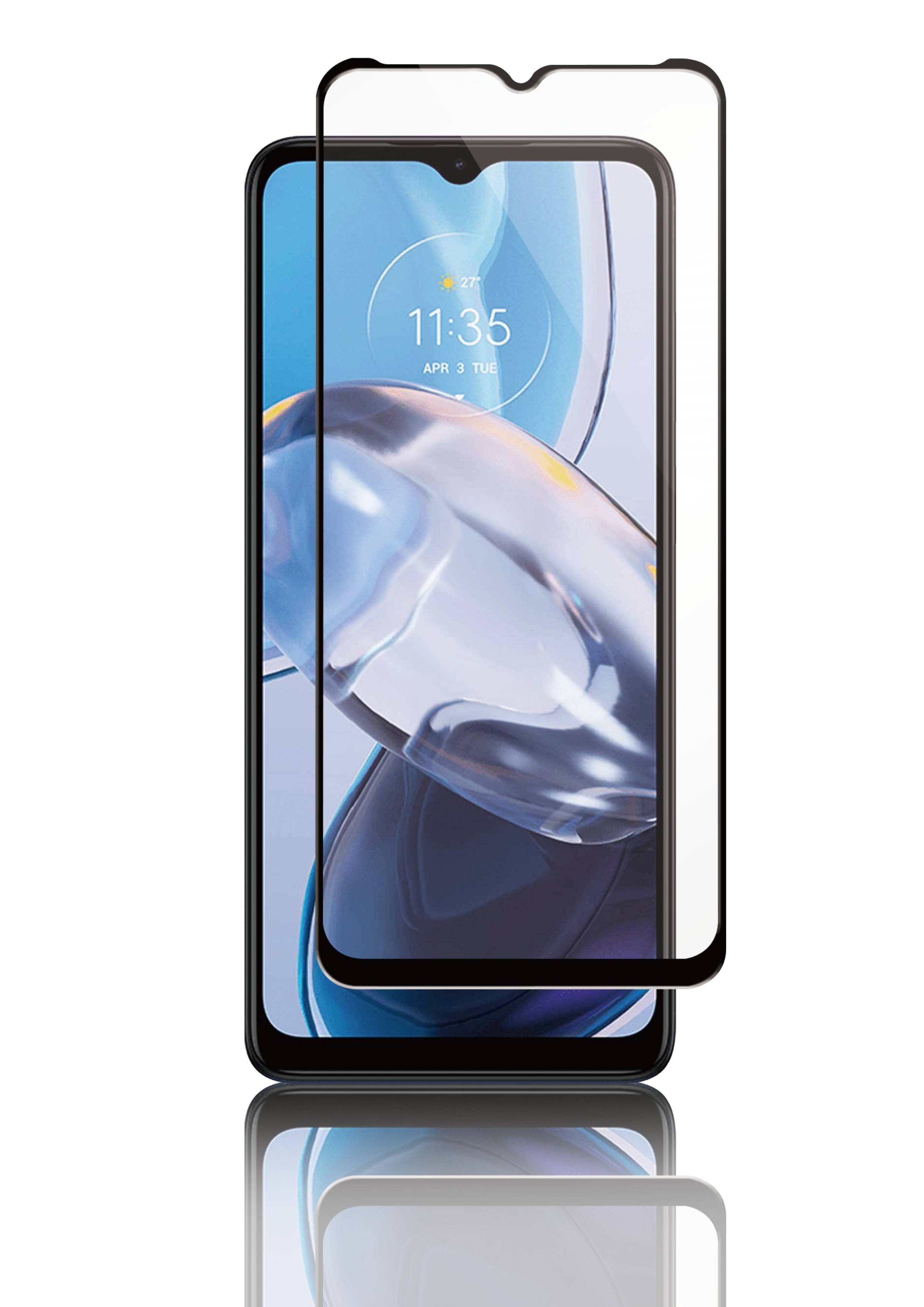 Full-Fit Glass Motorola Moto E22i Zwart