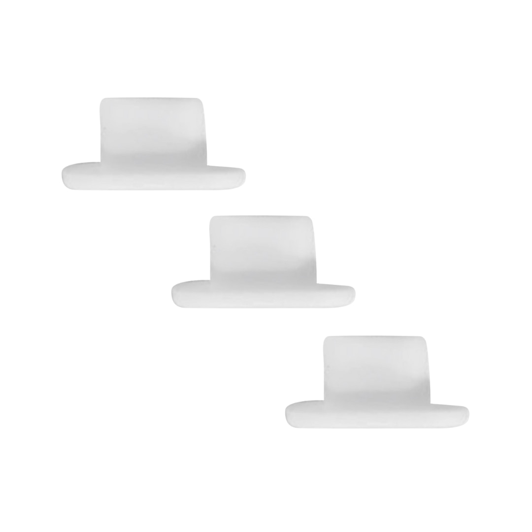 3-pack Dust Plug Siliconen iPhone/AirPods Lightning wit