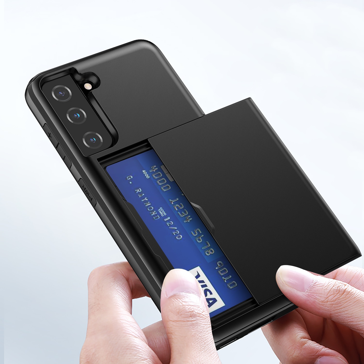Samsung Galaxy S21 FE Hoesje met Cardslot Zwart
