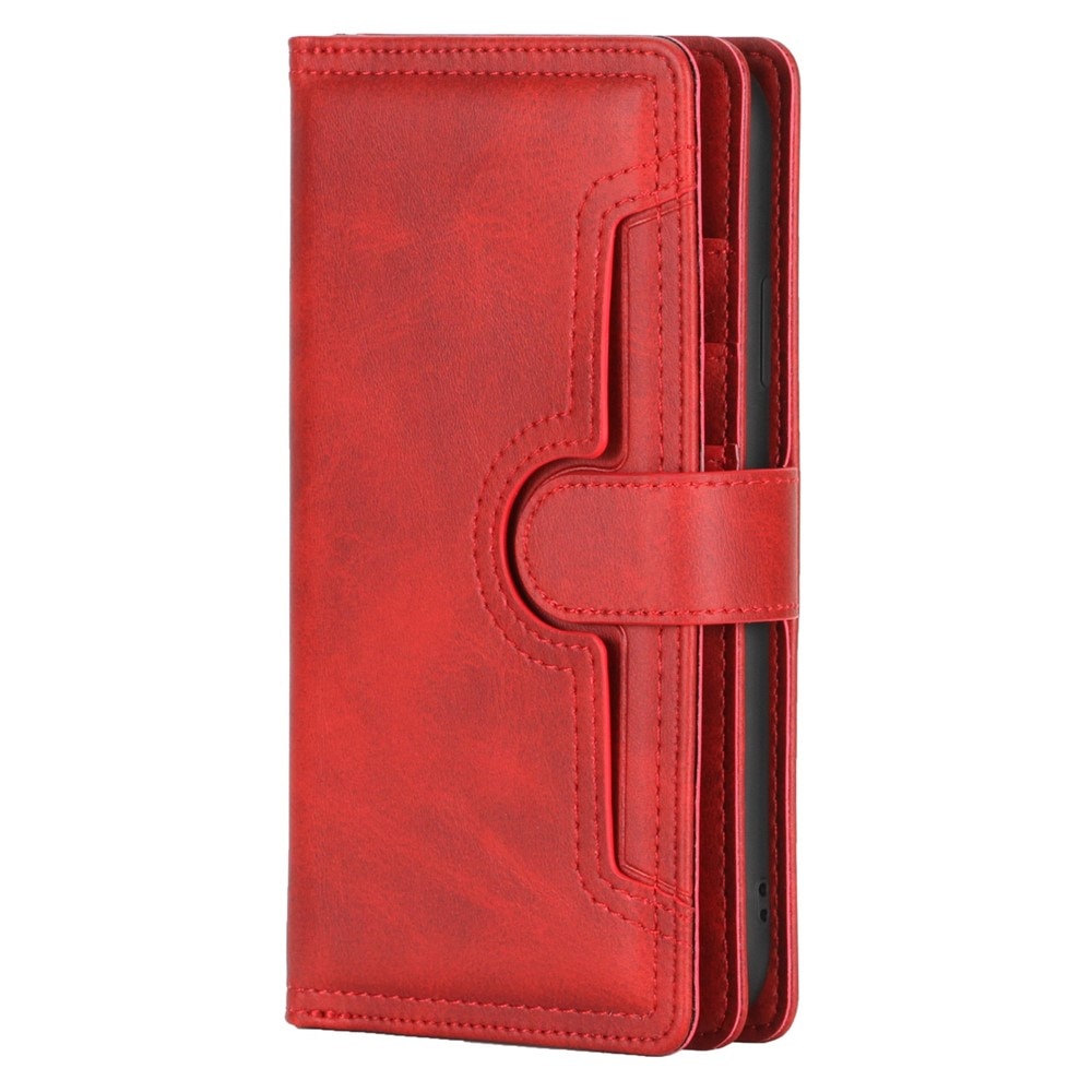 iPhone 13 Leren Bookcover hoesje Multi-Slot Rood