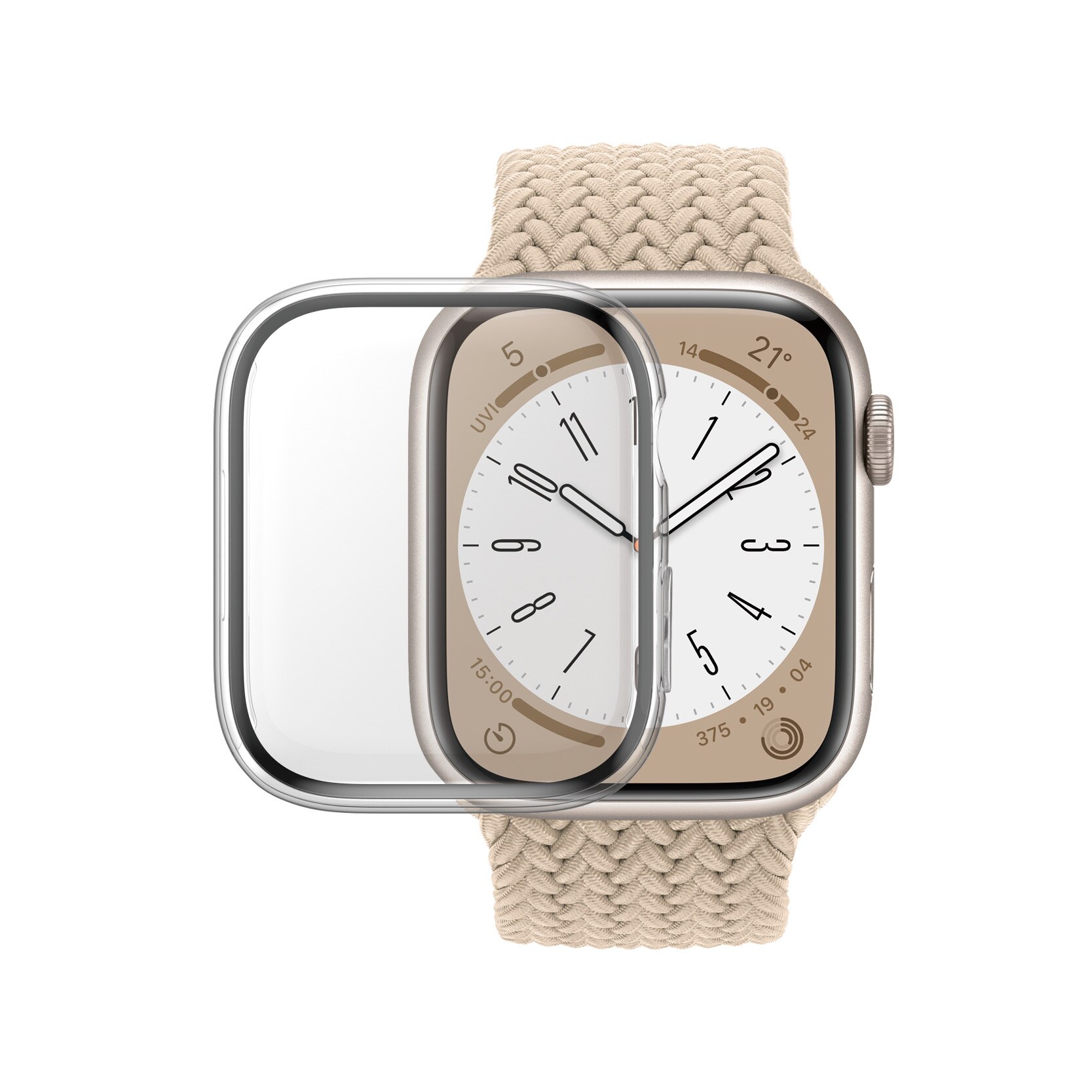 Apple Watch 45mm Series 9 Full Body Case D3O Transparant