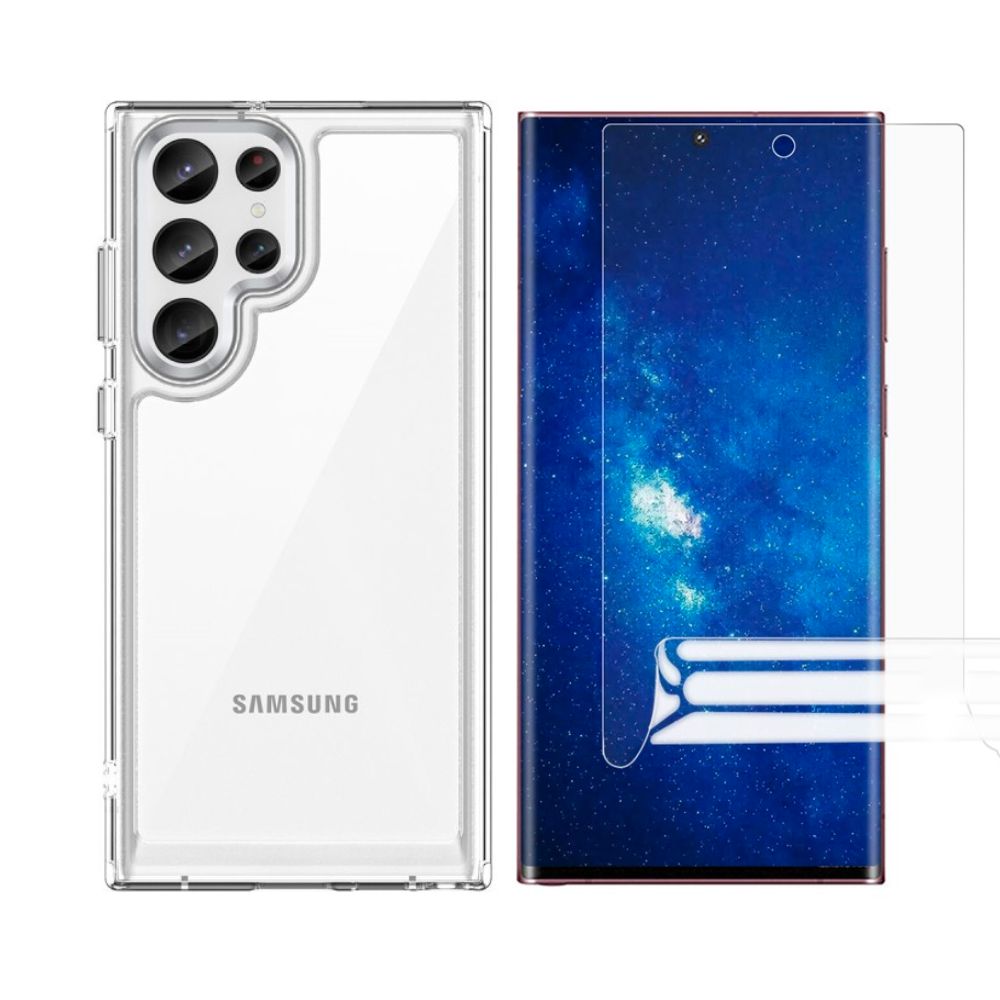 Samsung Galaxy S23 Ultra Set Hoesje en Screenprotector