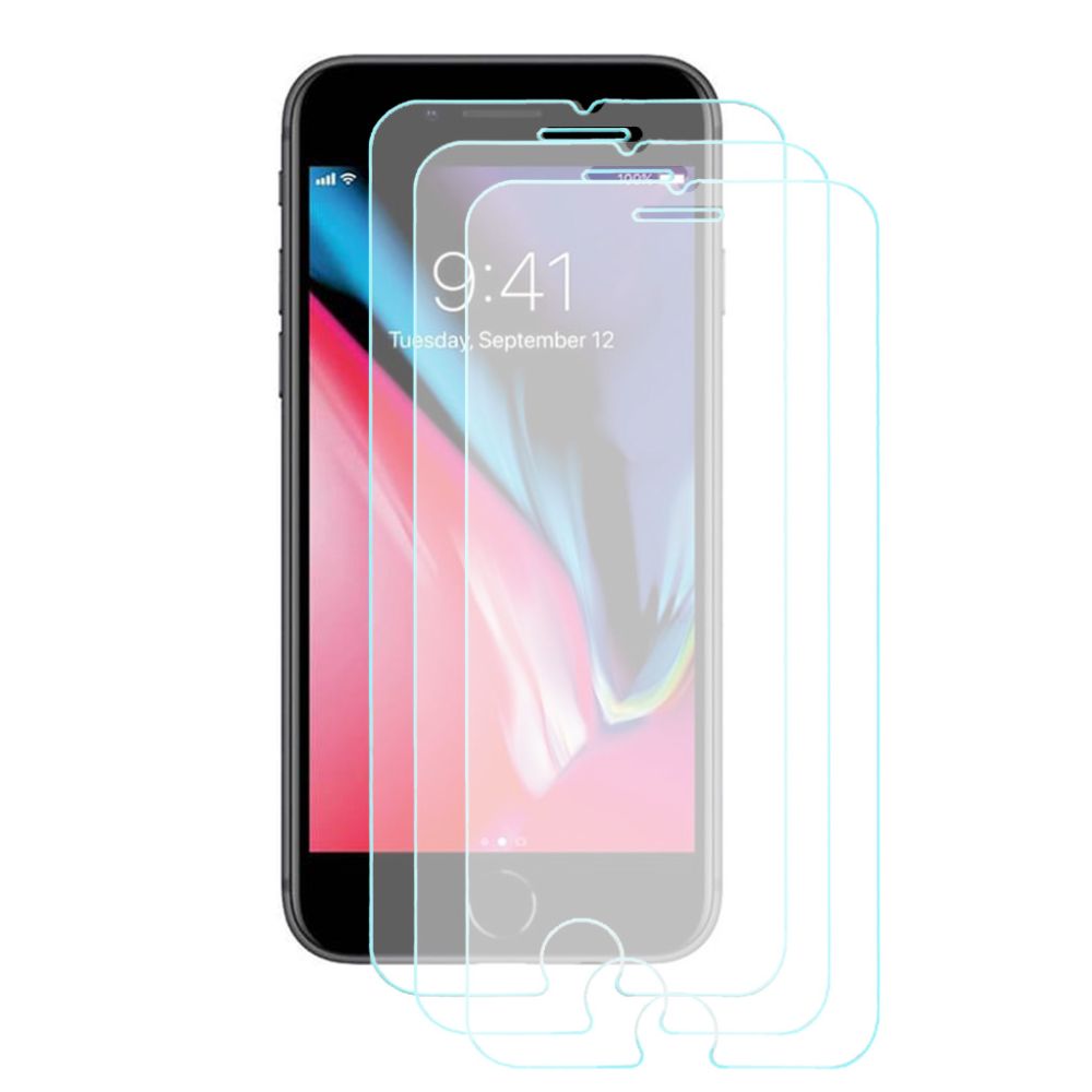 Set iPhone 7, Tempered Glas 0.3mm Screenprotector (3 stuks)