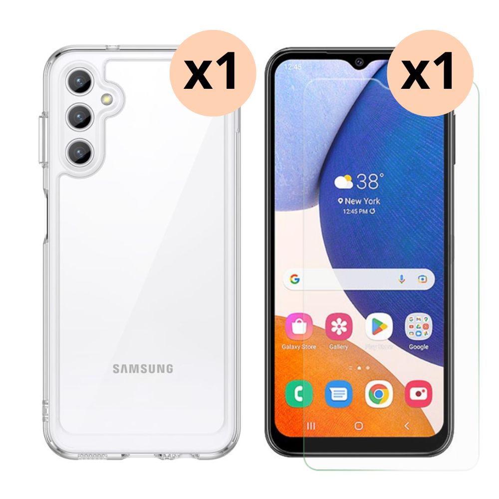 Samsung Galaxy A14 Set Hoesje en Screenprotector