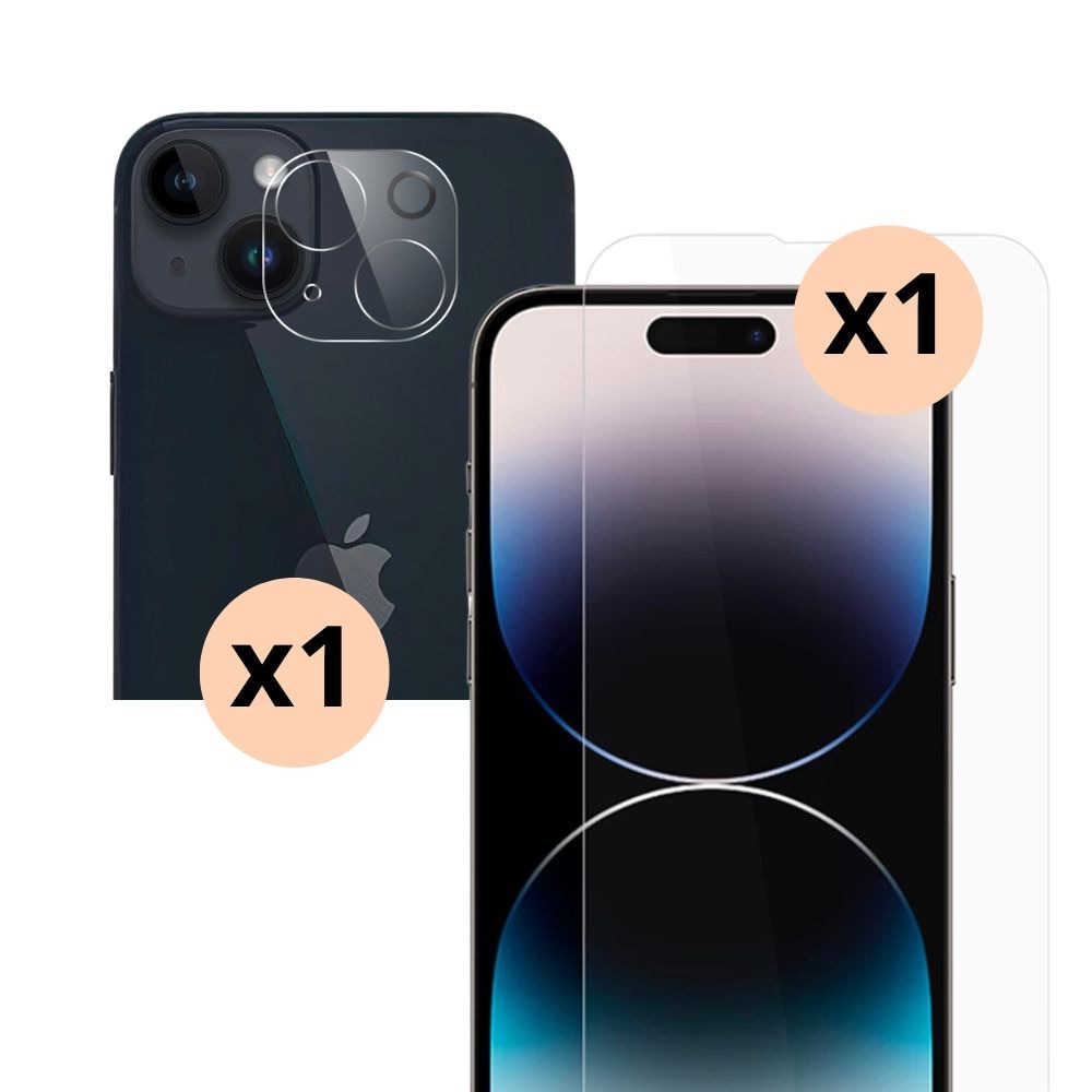 iPhone 15 Plus Camera Protector en Screenprotector Gehard Glas