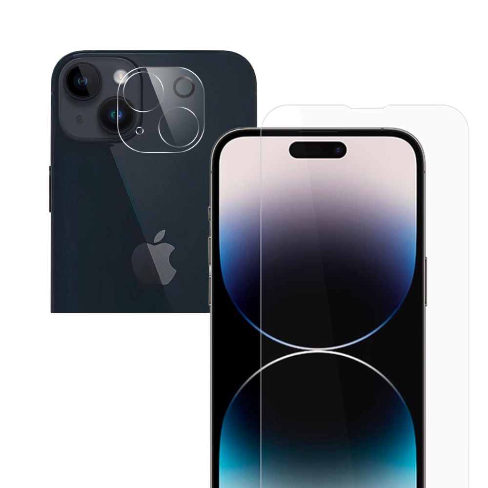 iPhone 15 Camera Protector en Screenprotector Gehard Glas