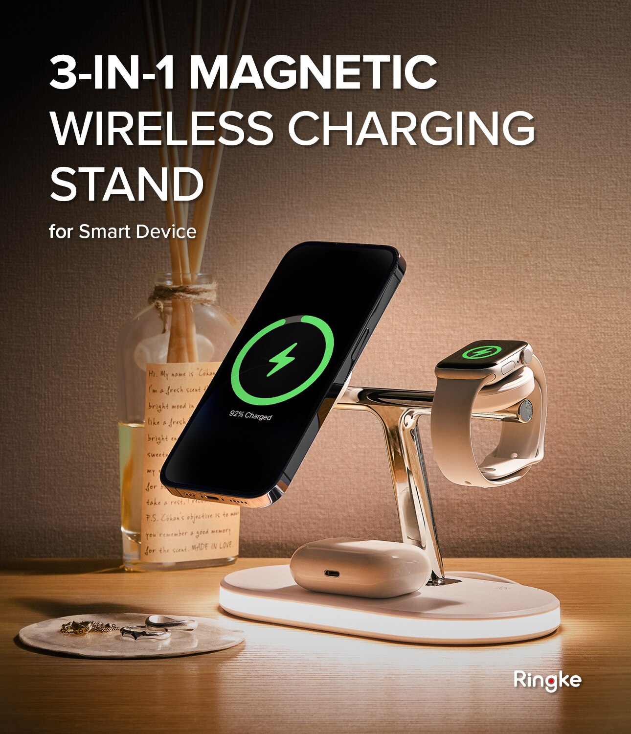 3-in-1 Wireless Charger Stand wit