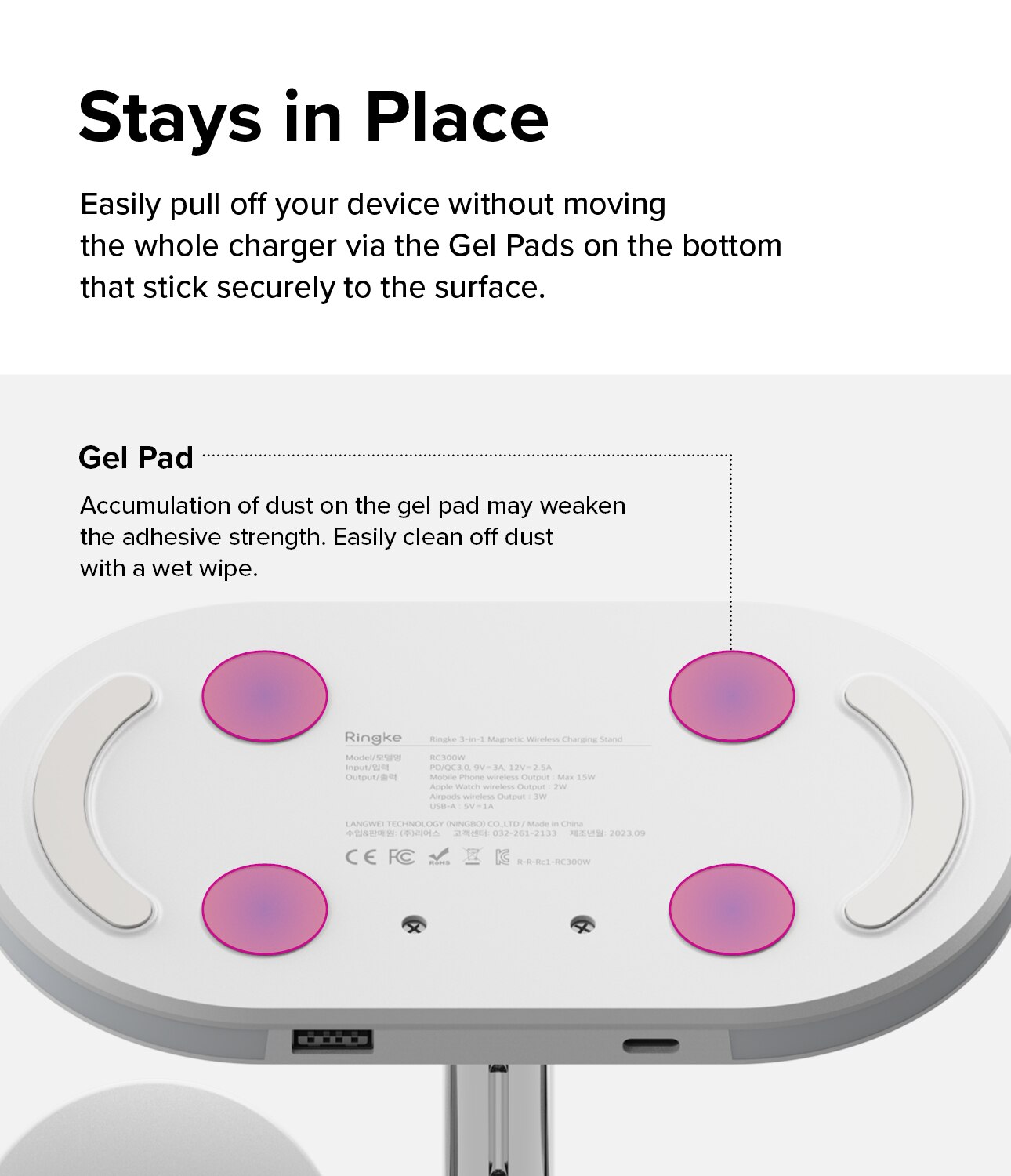 3-in-1 Wireless Charger Stand wit