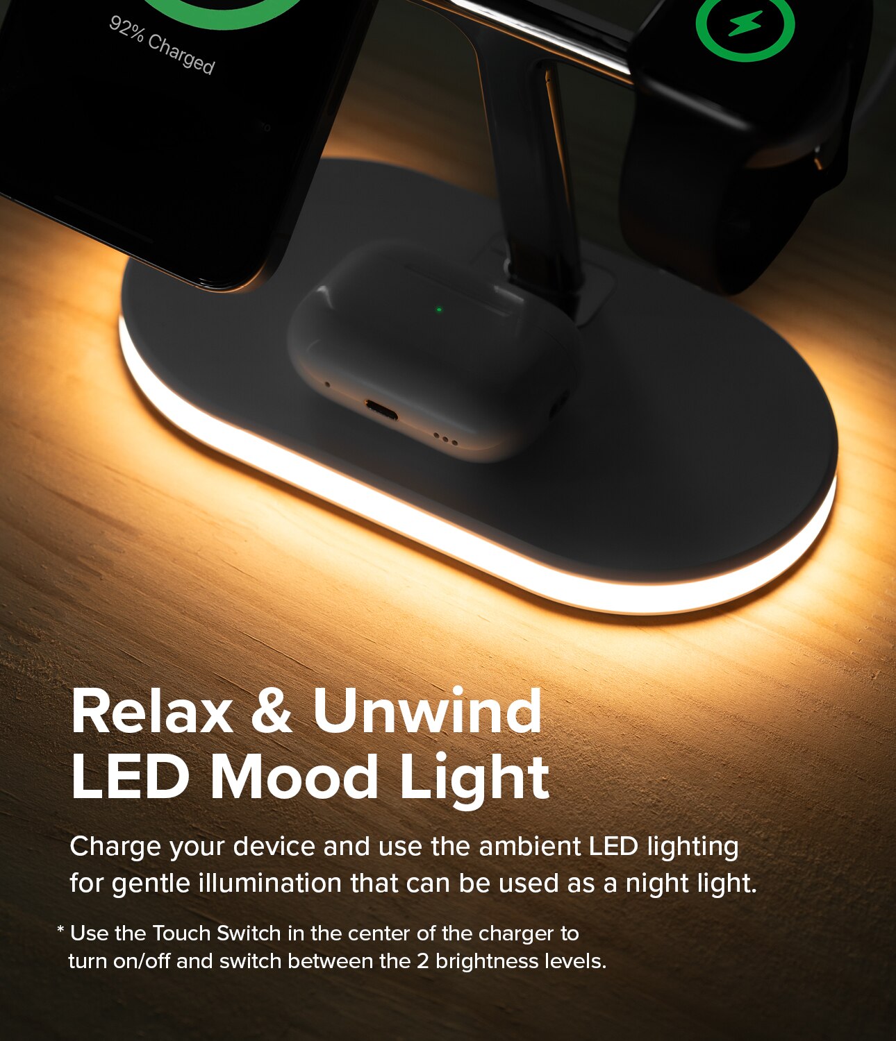 3-in-1 Wireless Charger Stand wit