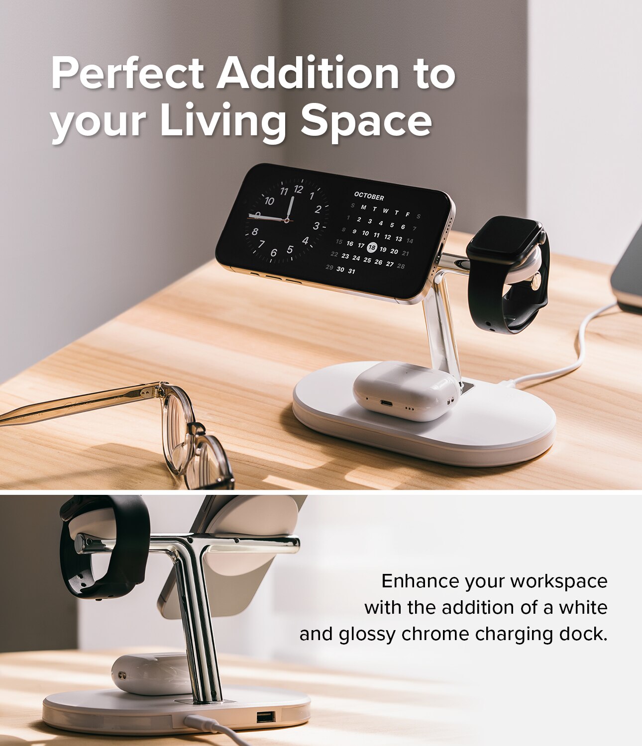 3-in-1 Wireless Charger Stand wit