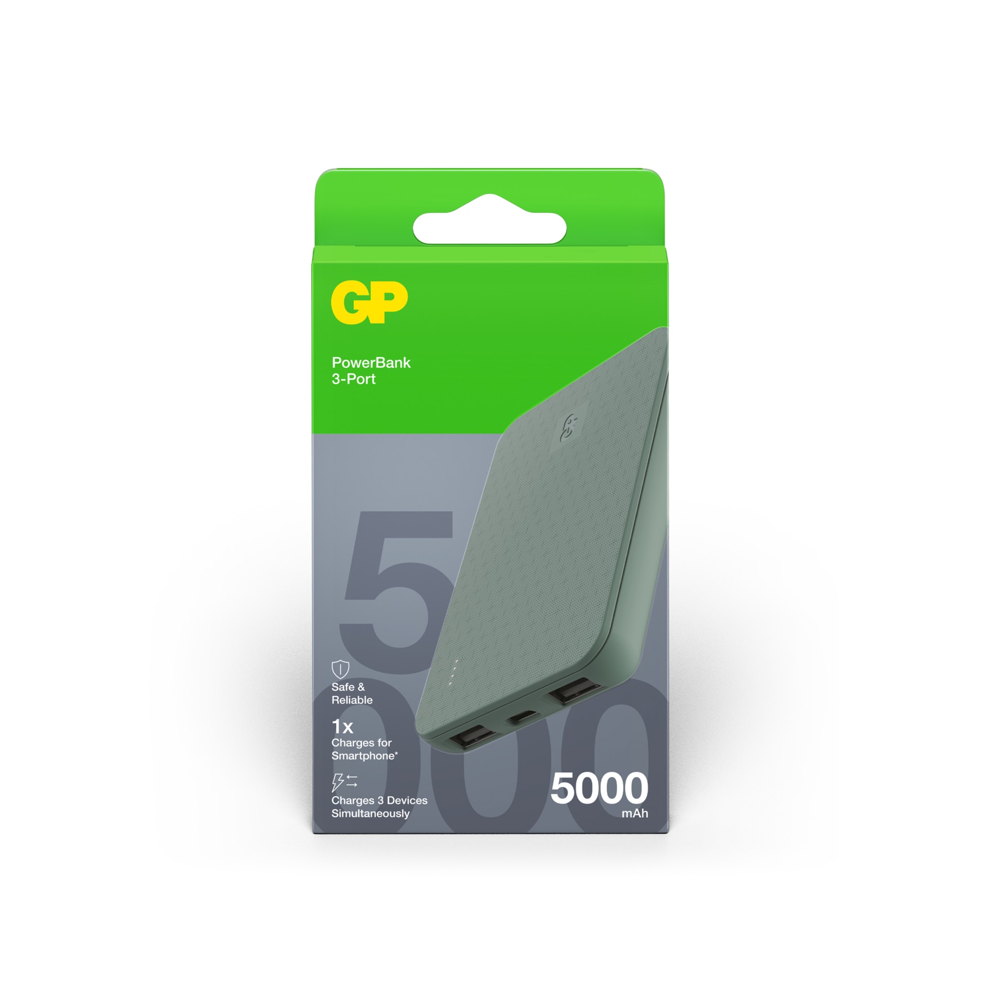 Powerbank Plus 5000mAh Grijs